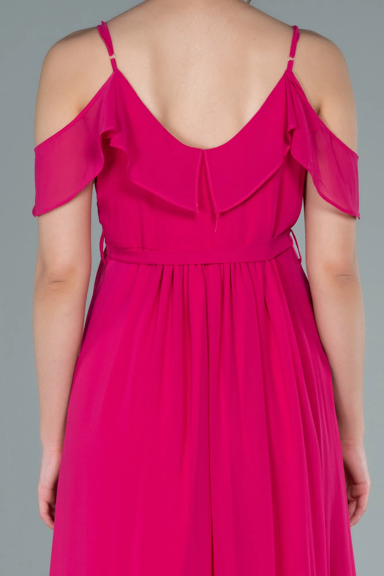 Fuchsia-Long Pregnancy Evening Dress ABU744