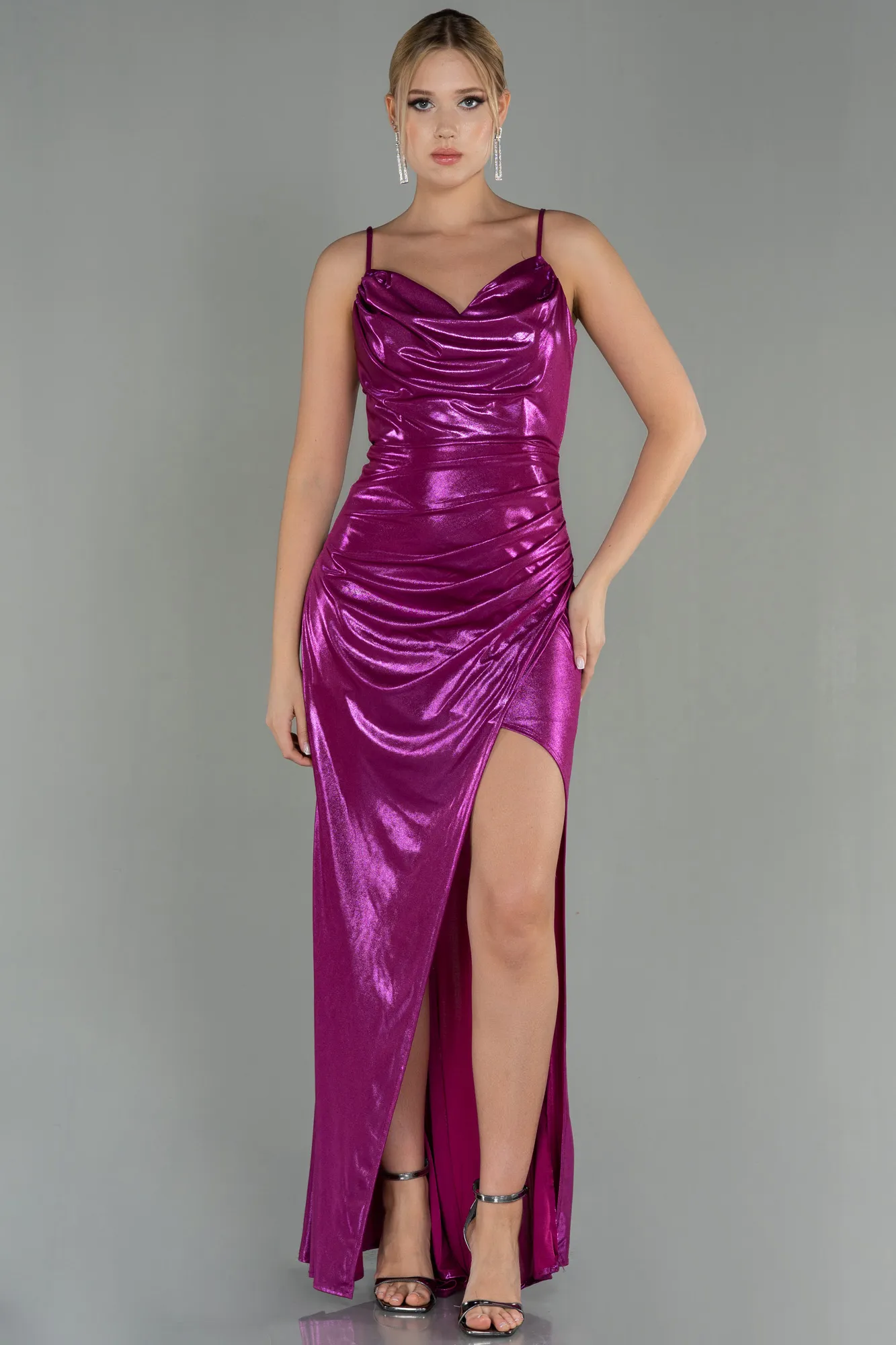 Fuchsia-Long Prom Gown ABU3057