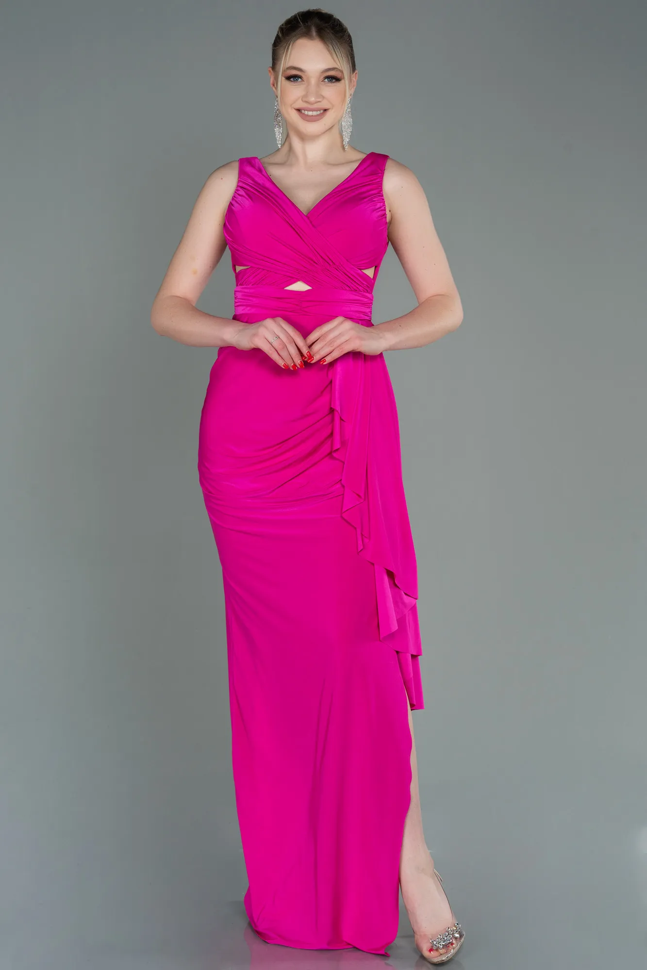 Fuchsia-Long Prom Gown ABU3098