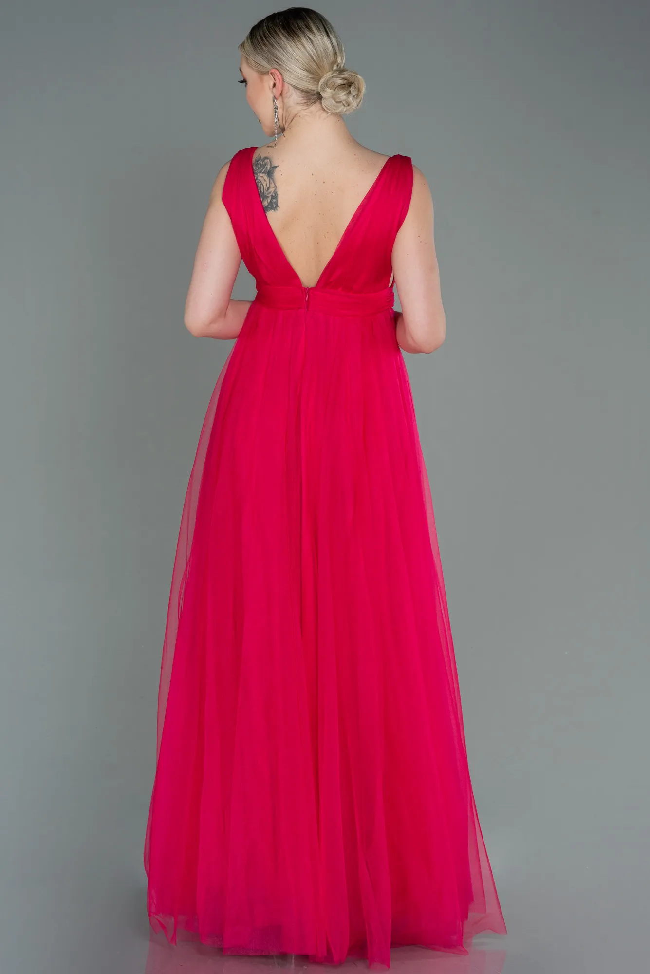 Fuchsia-Long Prom Gown ABU3135
