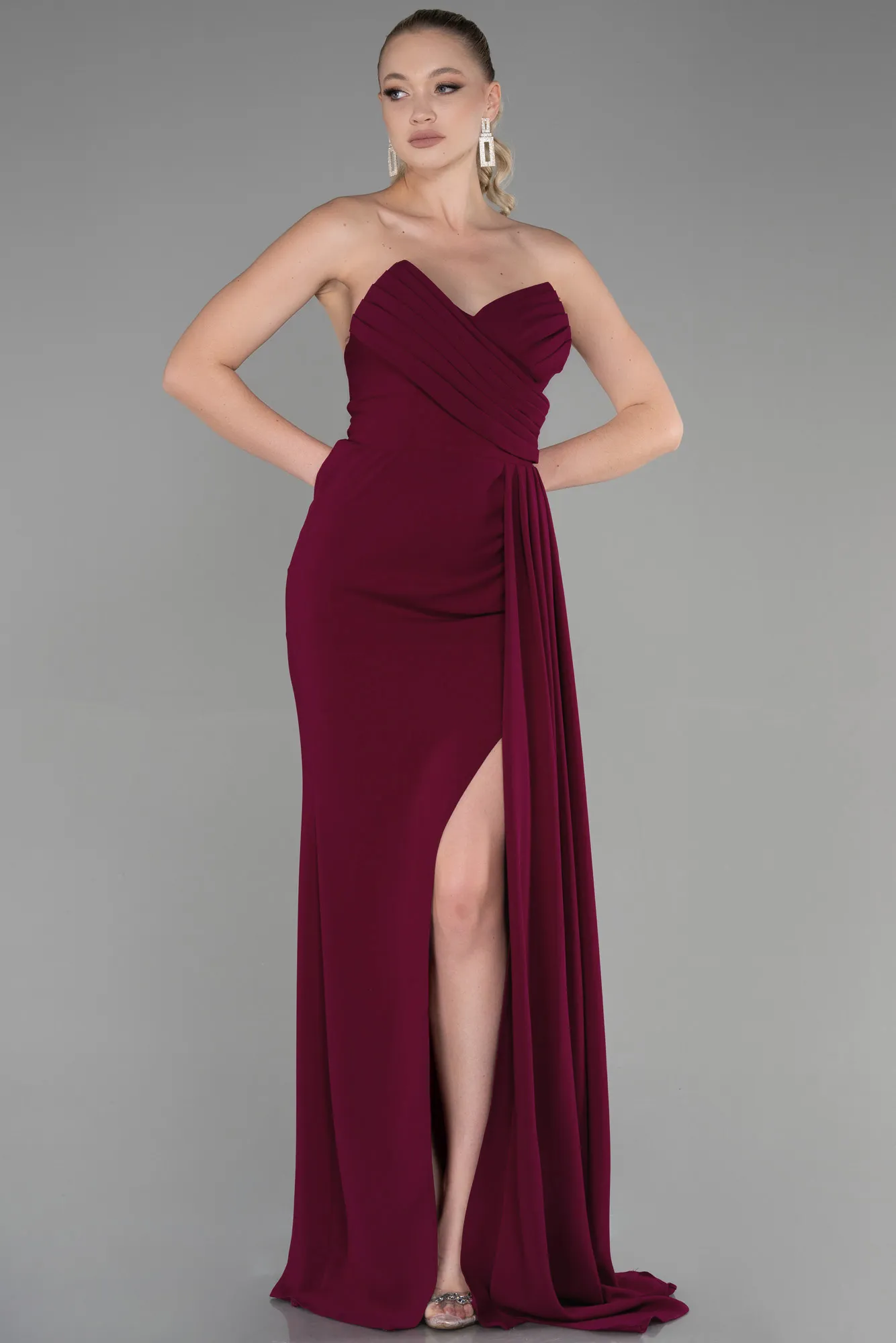 Fuchsia-Long Prom Gown ABU3344