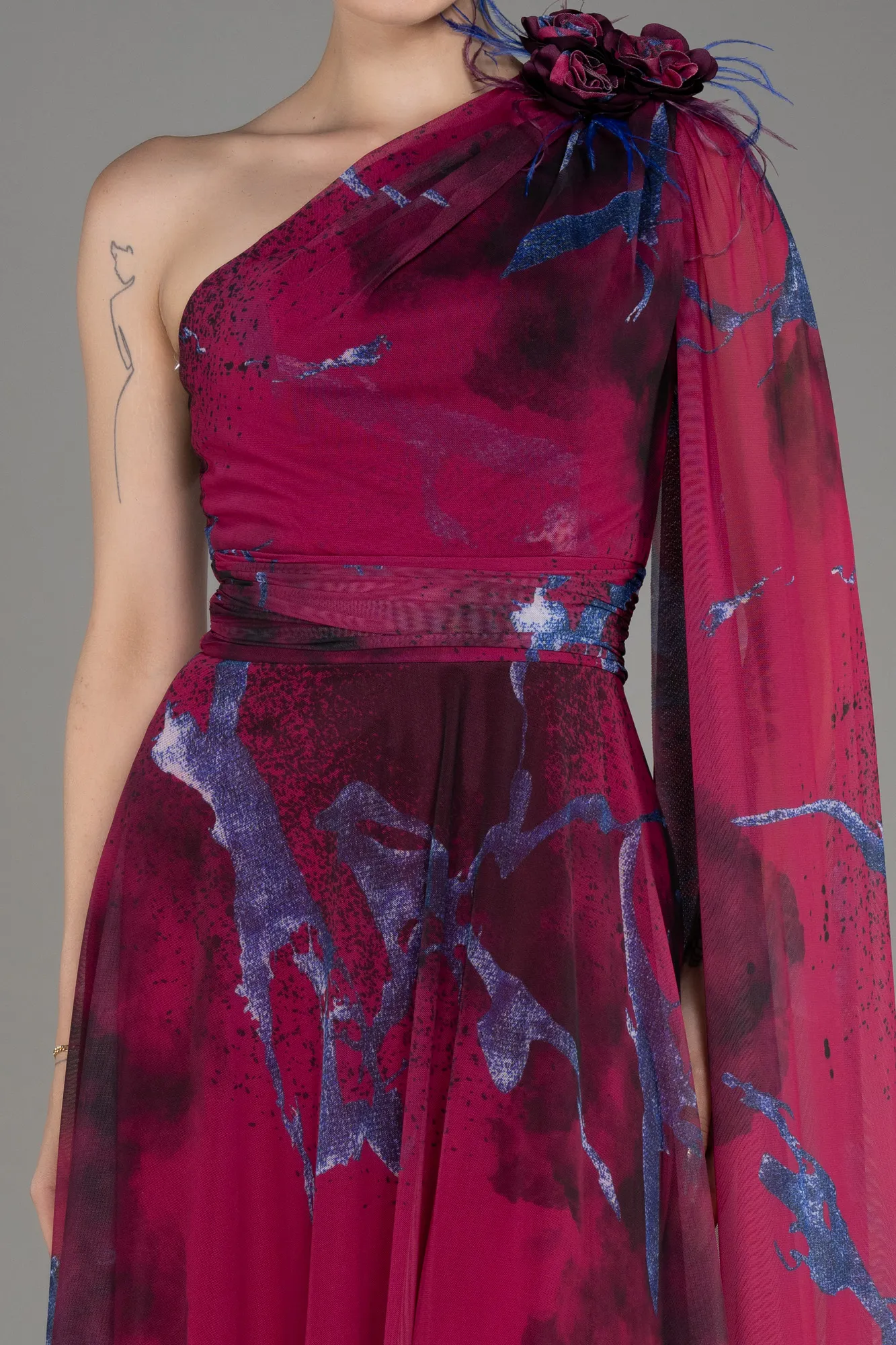 Fuchsia-Long Prom Gown ABU3773