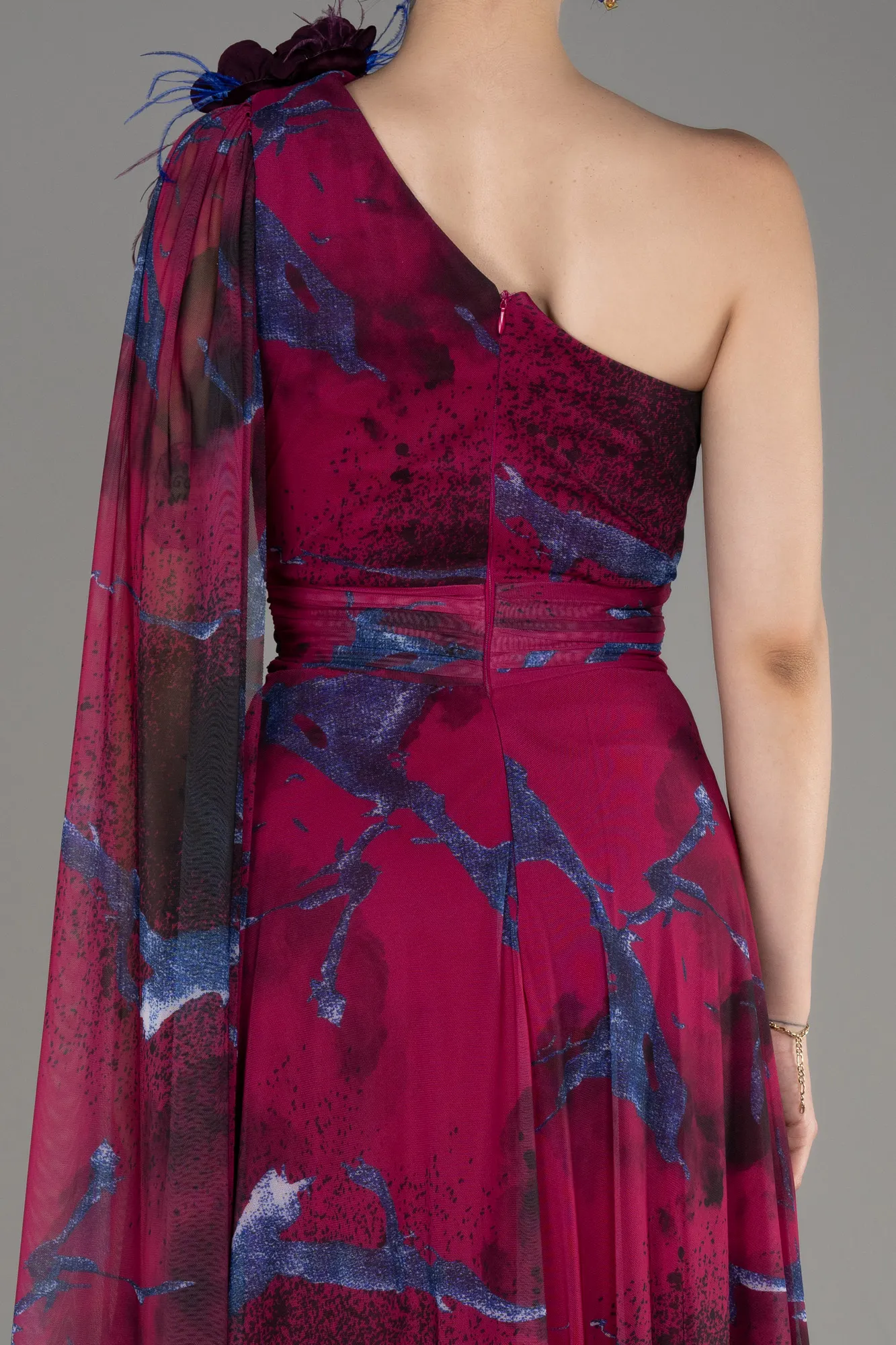 Fuchsia-Long Prom Gown ABU3773