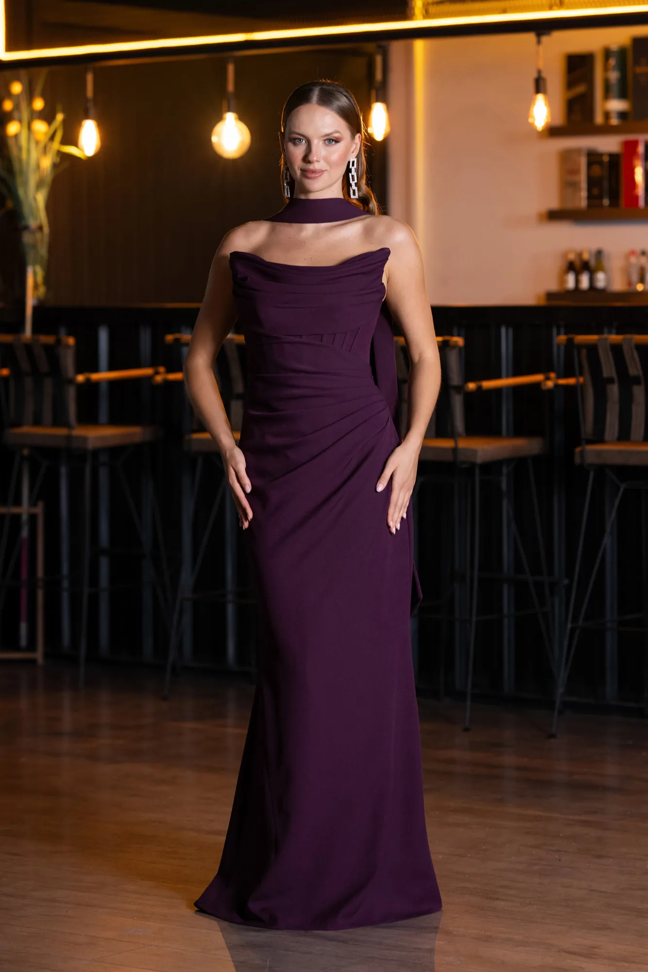 Fuchsia-Long Prom Gown ABU5216