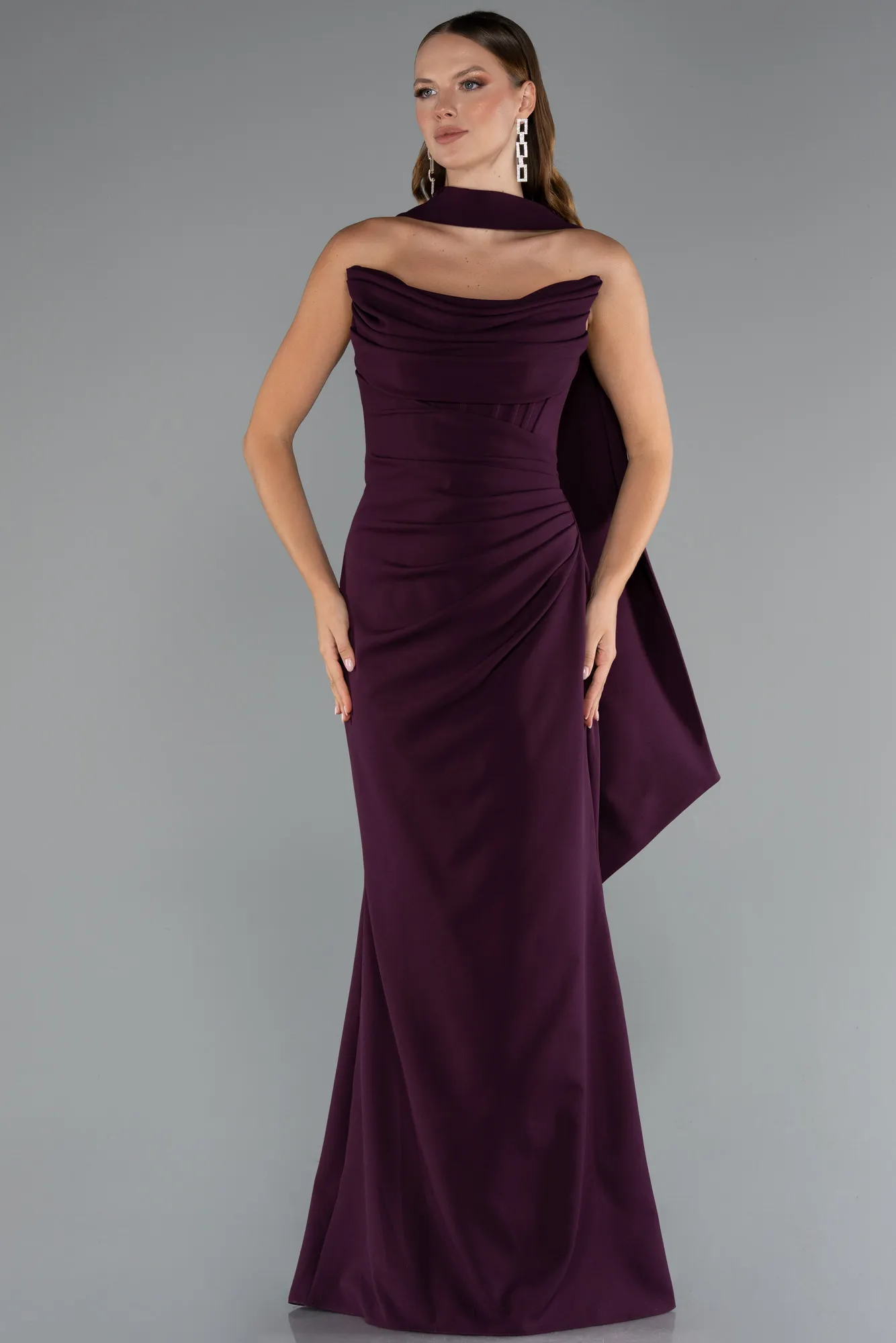 Fuchsia-Long Prom Gown ABU5216