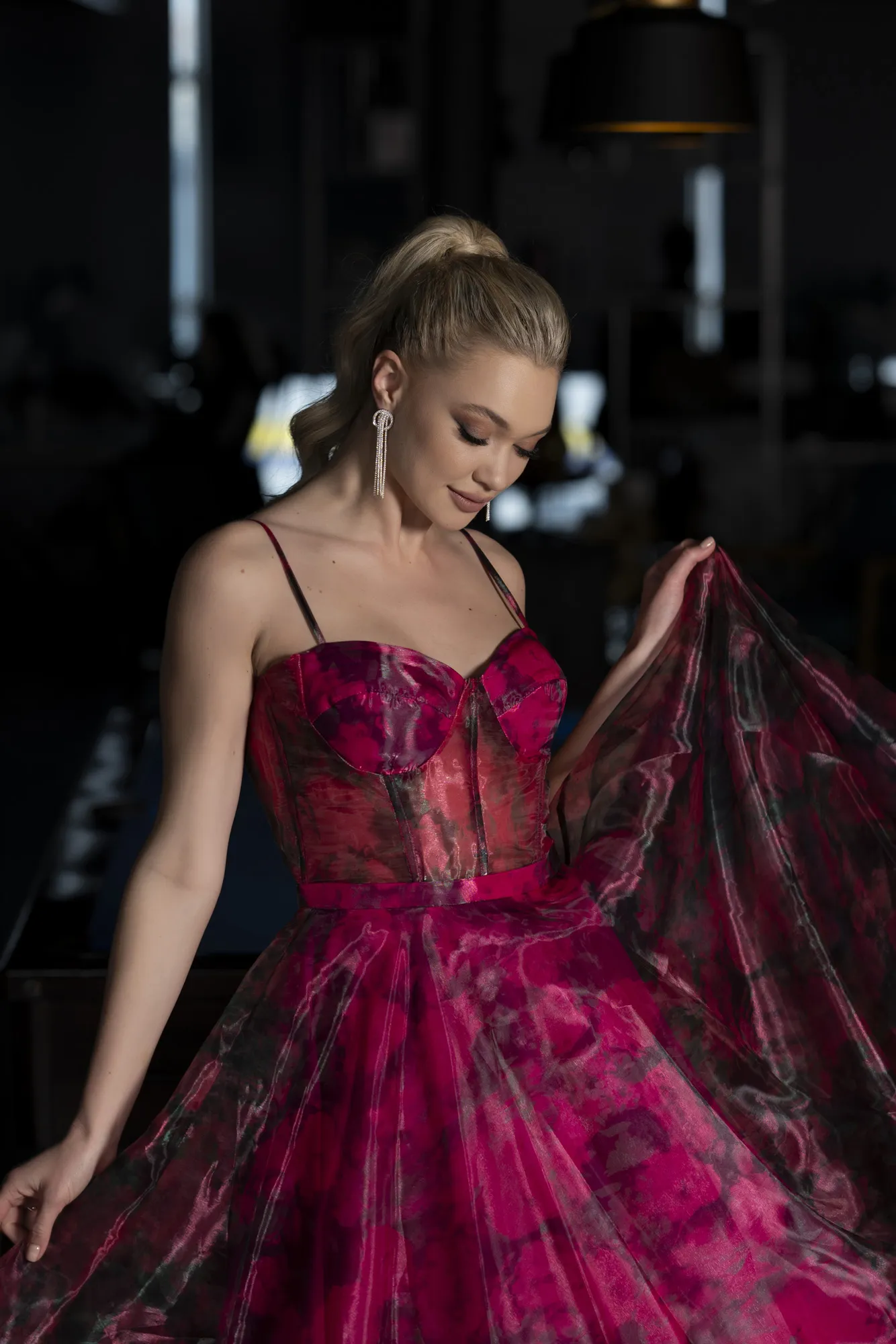 Fuchsia-Midi Cocktail Dress ABK1967