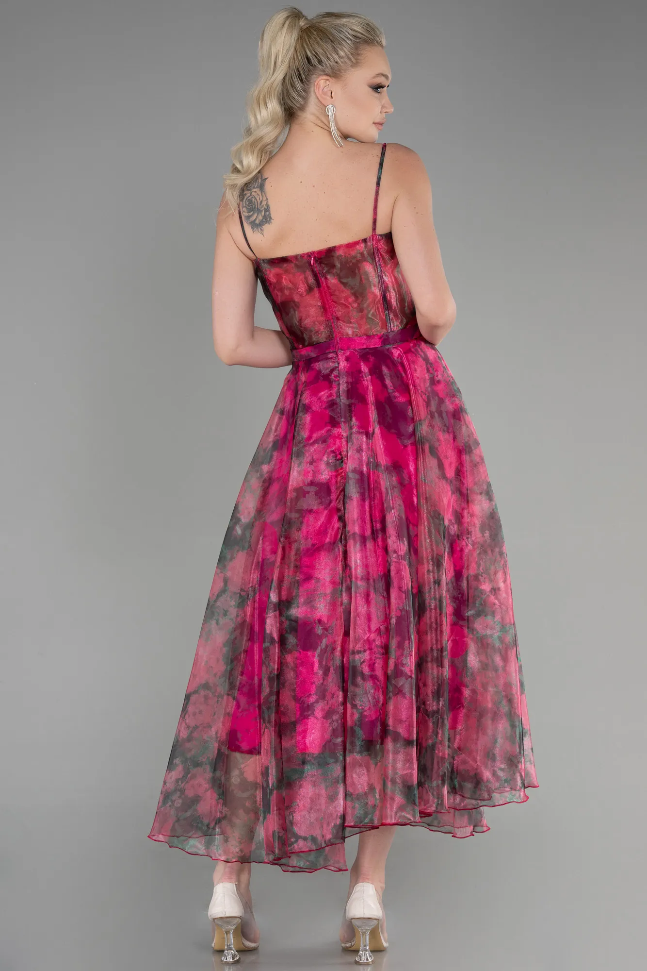 Fuchsia-Midi Cocktail Dress ABK1967