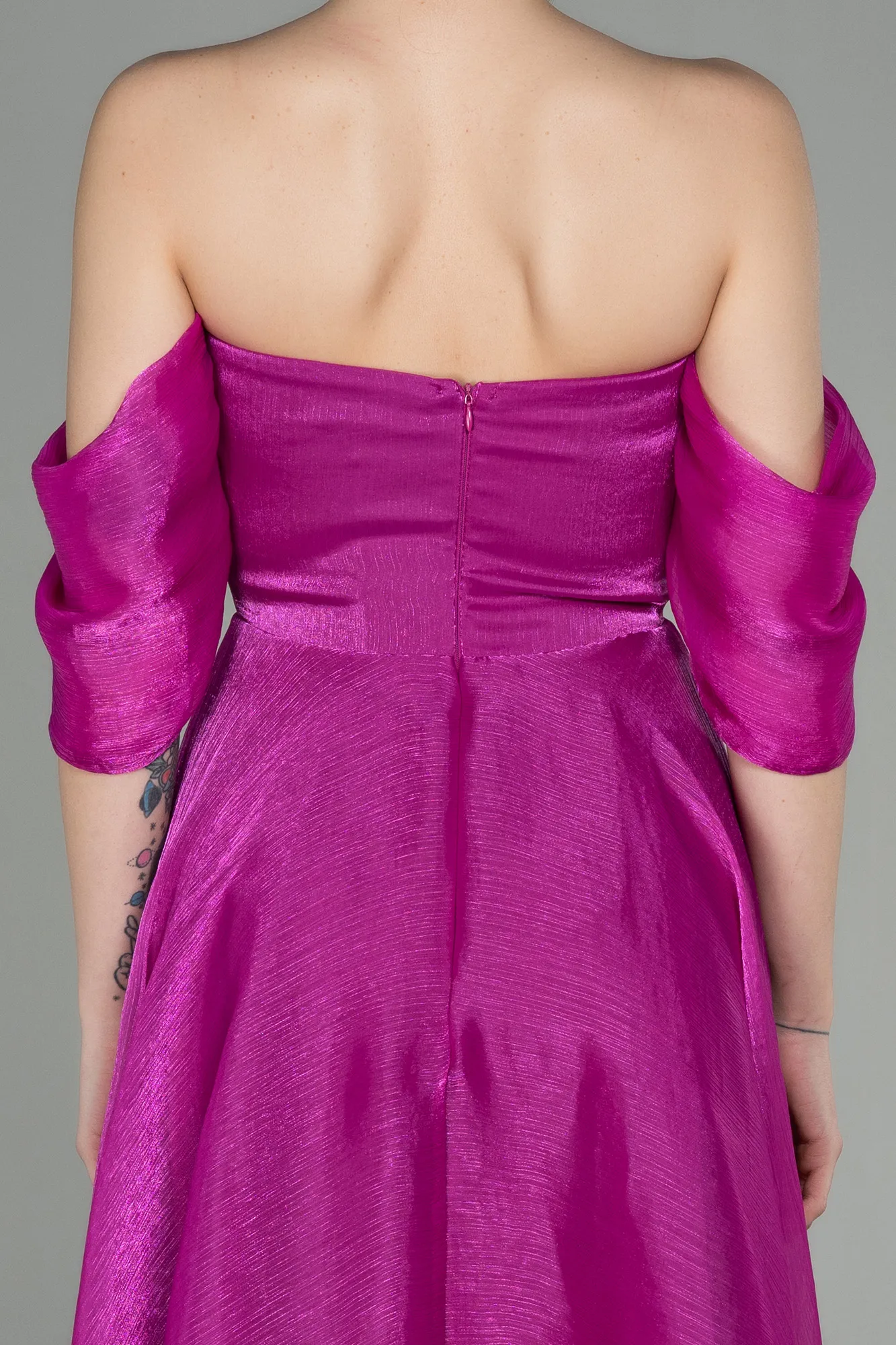 Fuchsia-Midi Evening Dress ABK1850