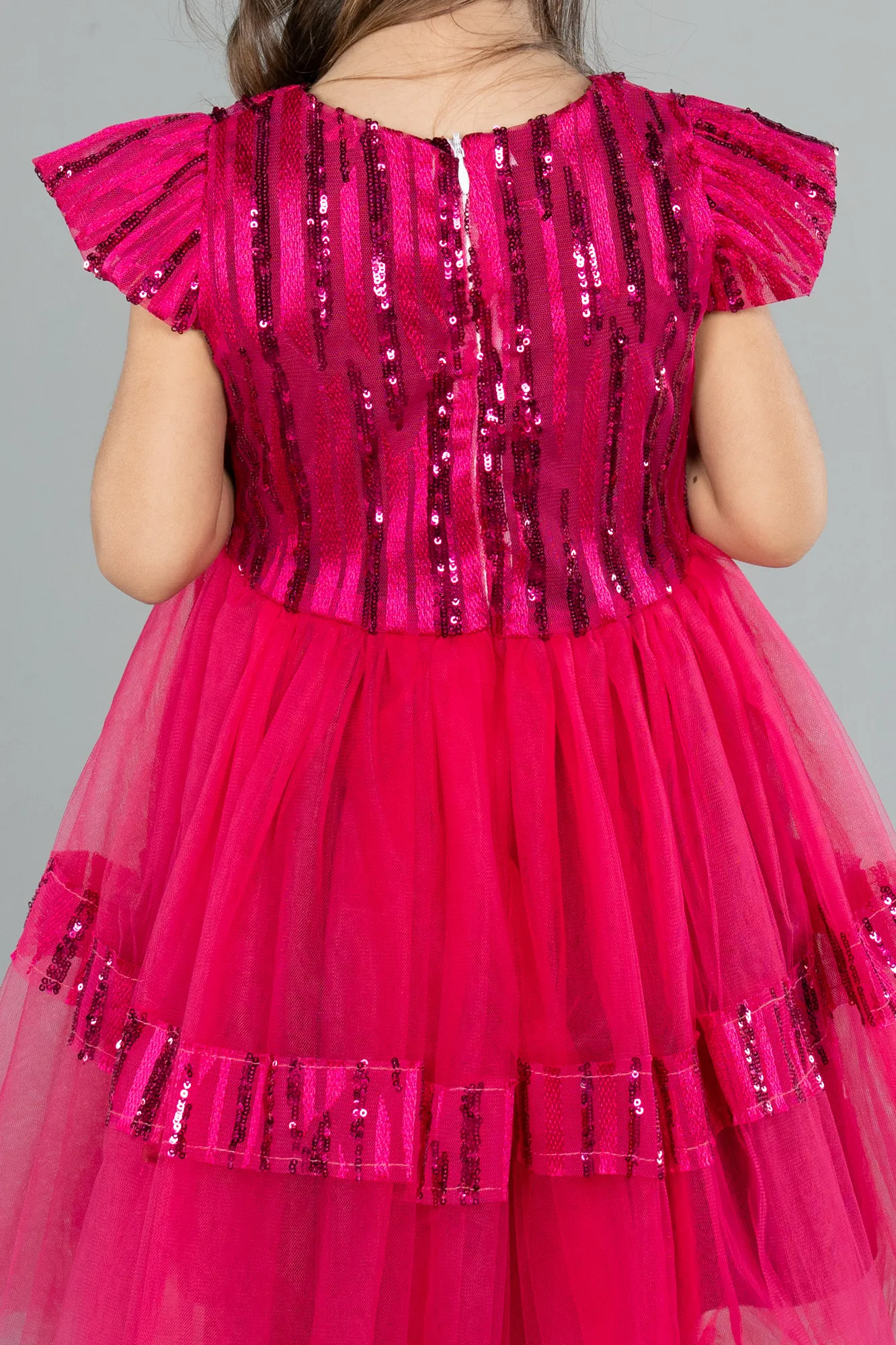 Fuchsia-Midi Girl Dress ABK2301