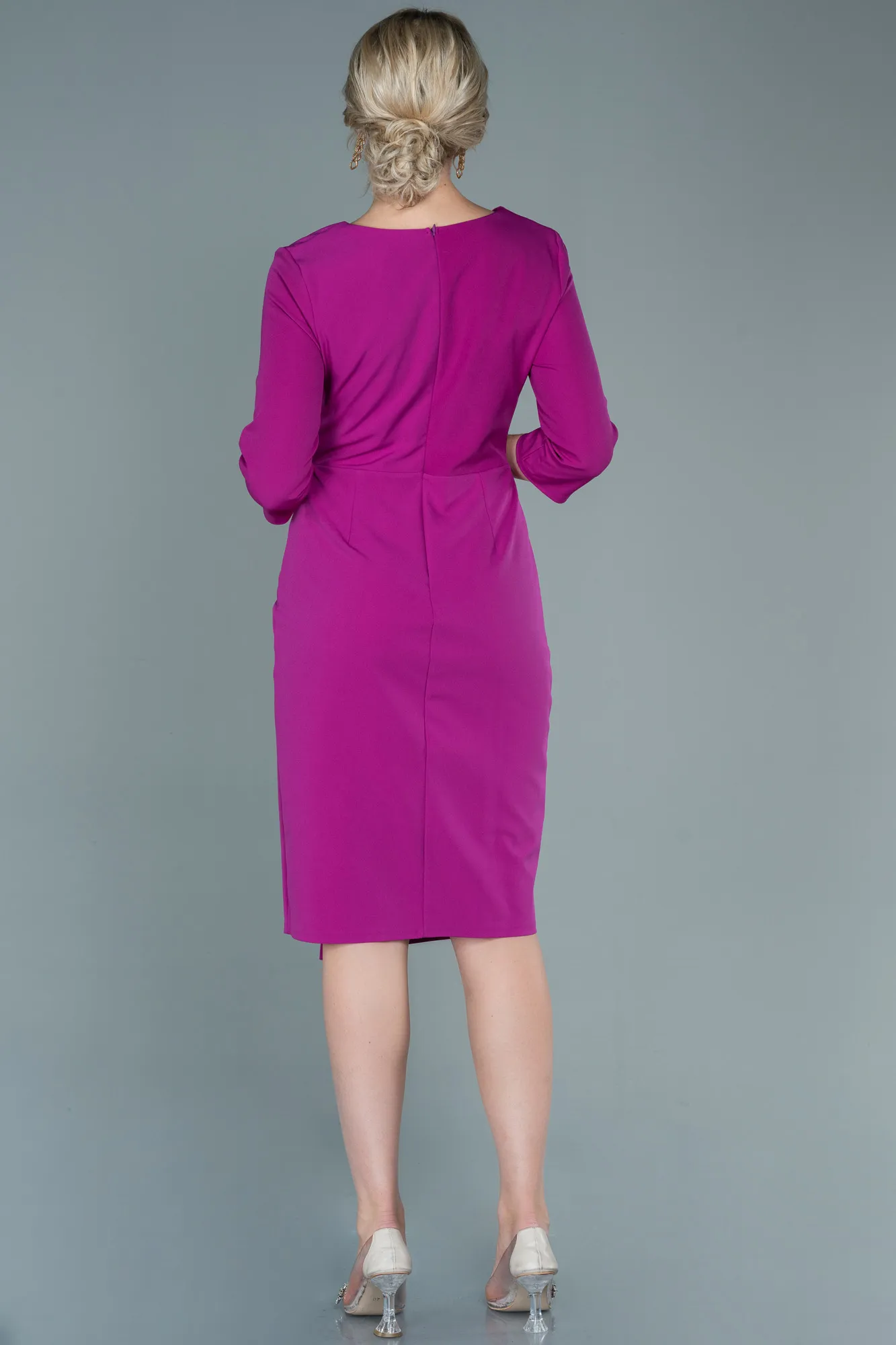 Fuchsia-Midi Invitation Dress ABK1354