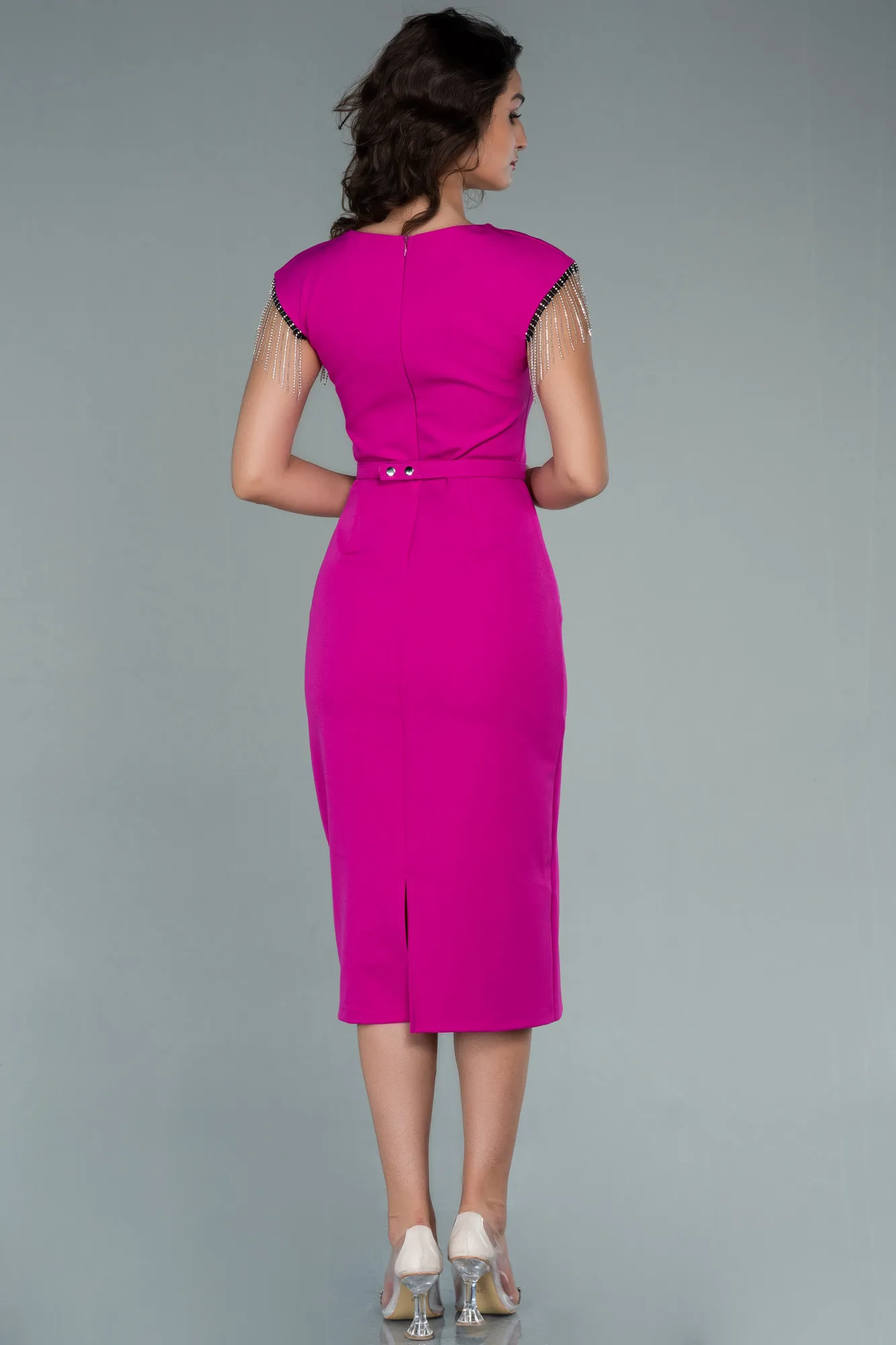 Fuchsia-Midi Invitation Dress ABK1390
