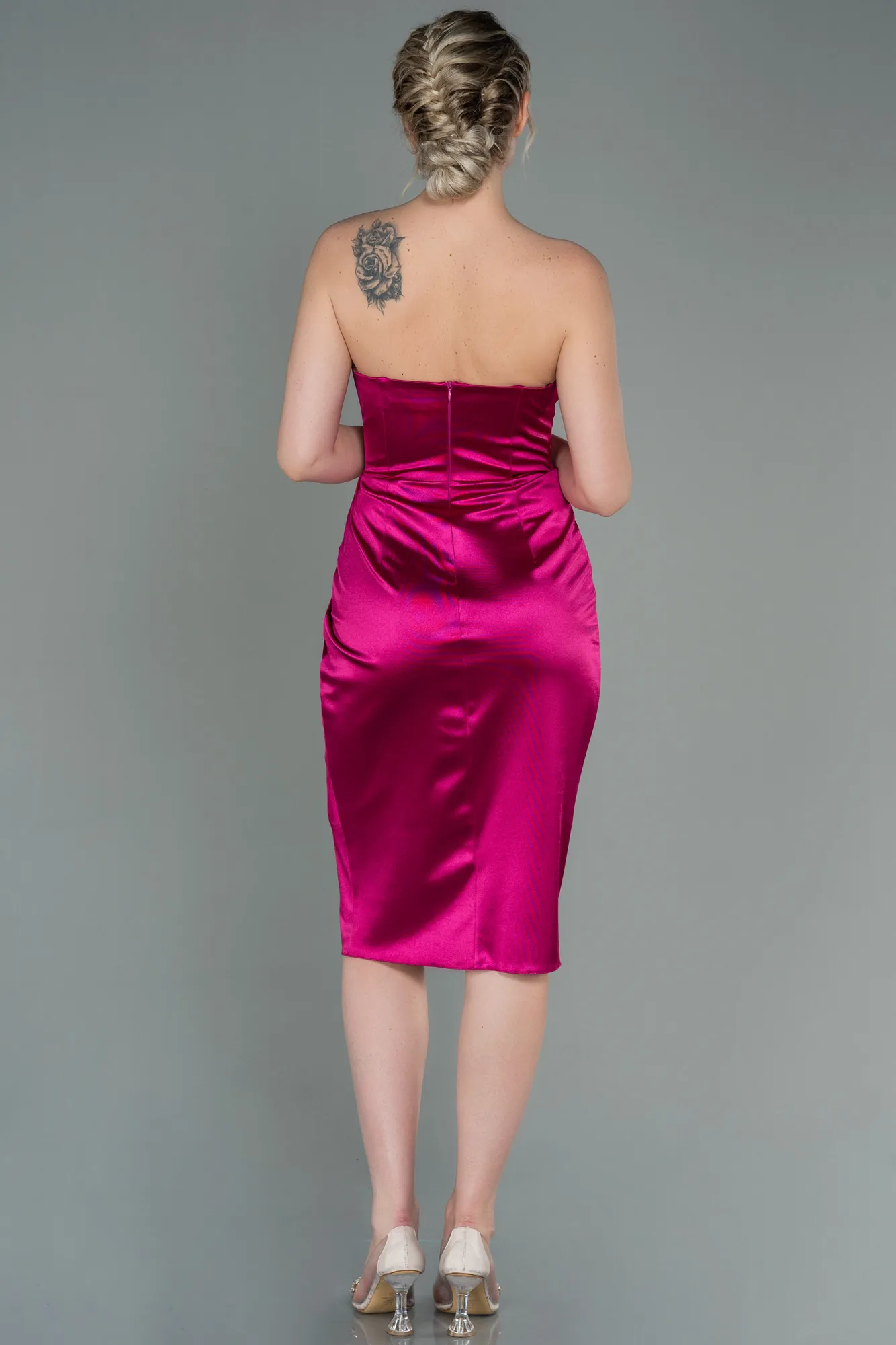 Fuchsia-Midi Invitation Dress ABK1732
