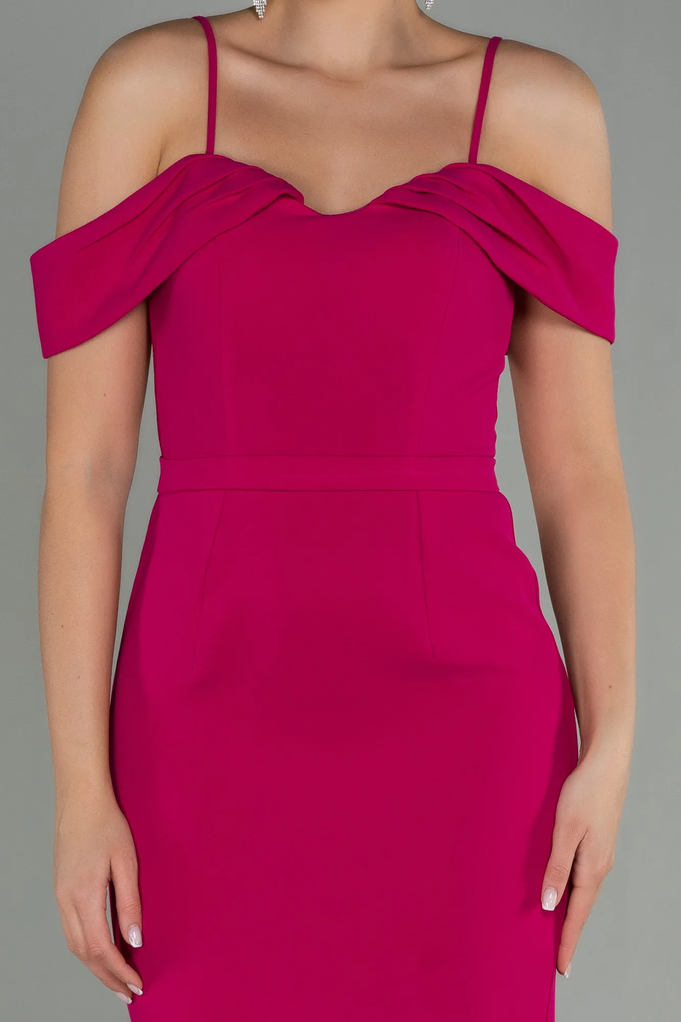 Fuchsia-Midi Invitation Dress ABU3062