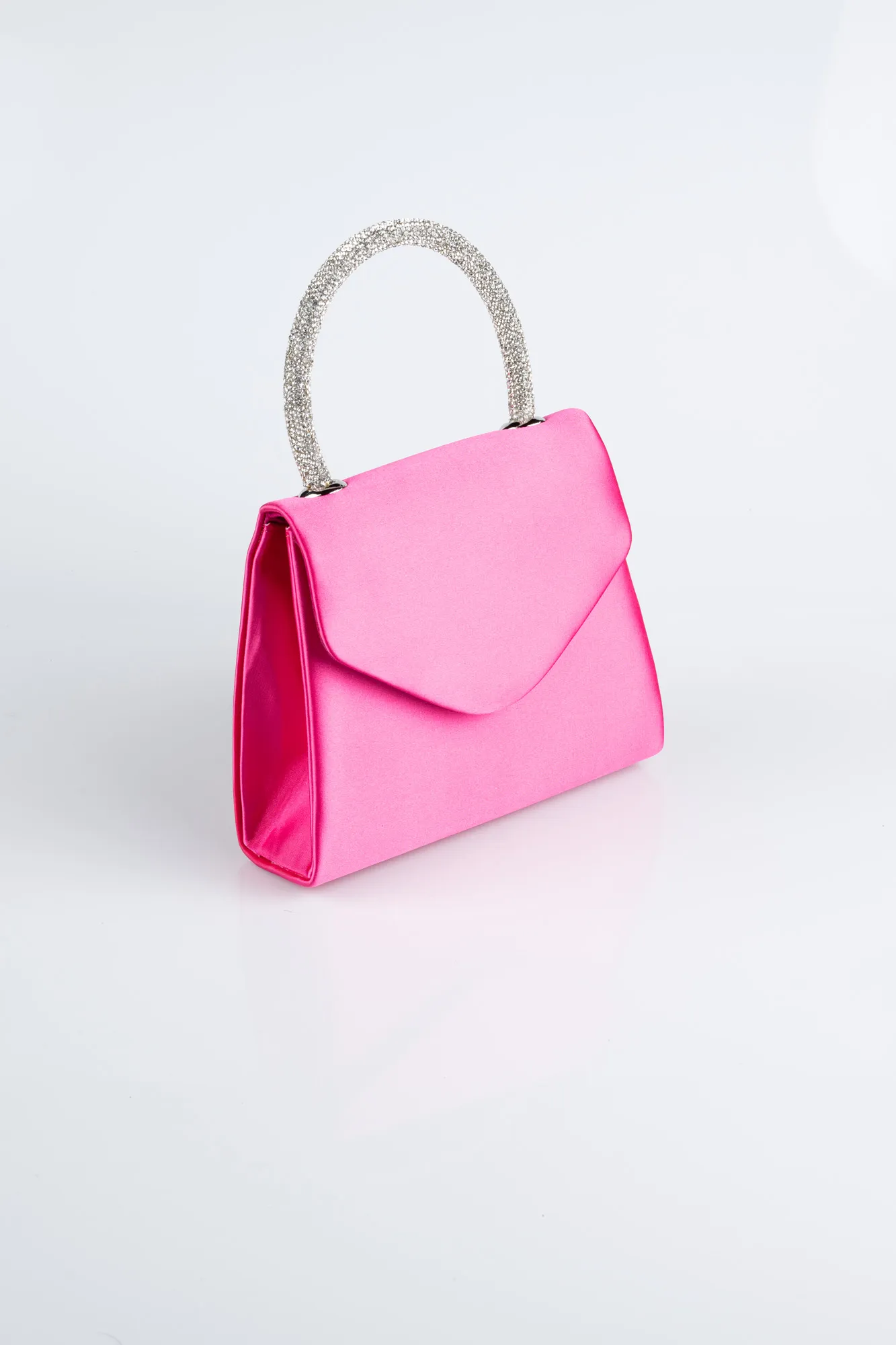 Fuchsia-Satin Box Bag V436