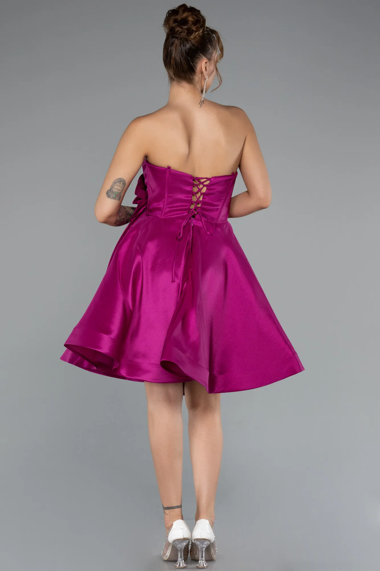 Fuchsia-Short Cocktail Dress ABK2393