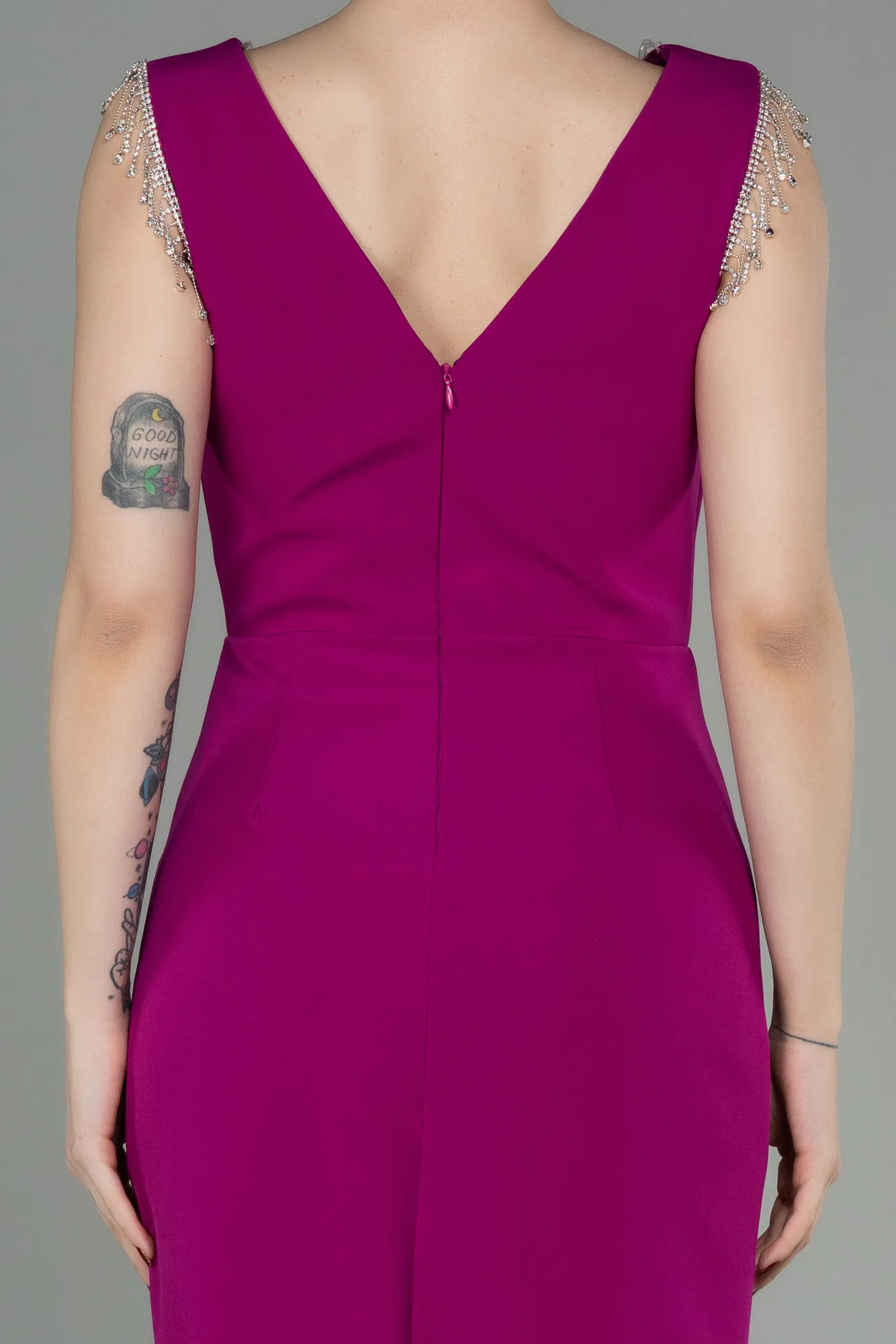 Fuchsia-Short Invitation Dress ABK1666