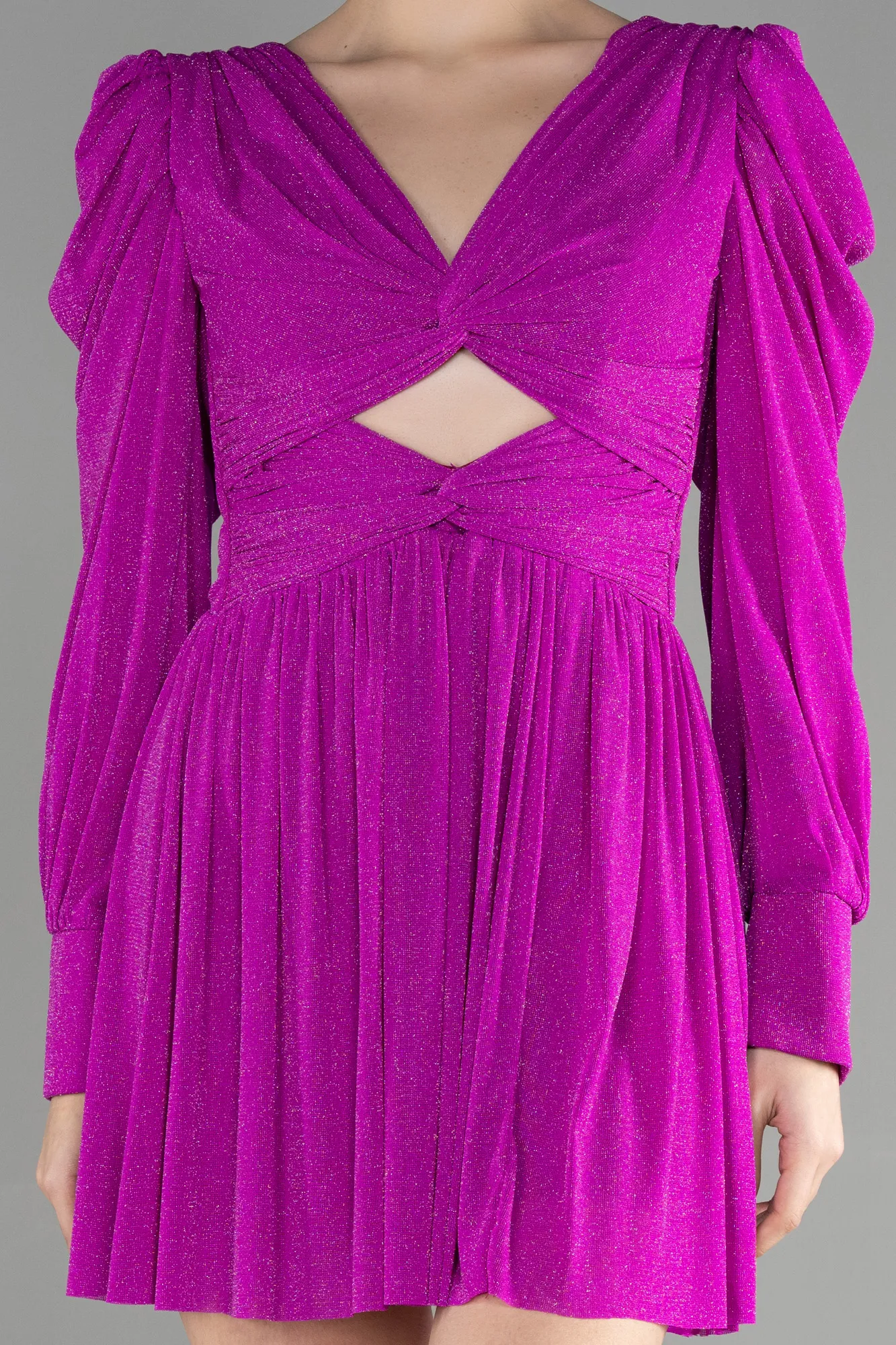 Fuchsia-Short Invitation Dress ABK1839