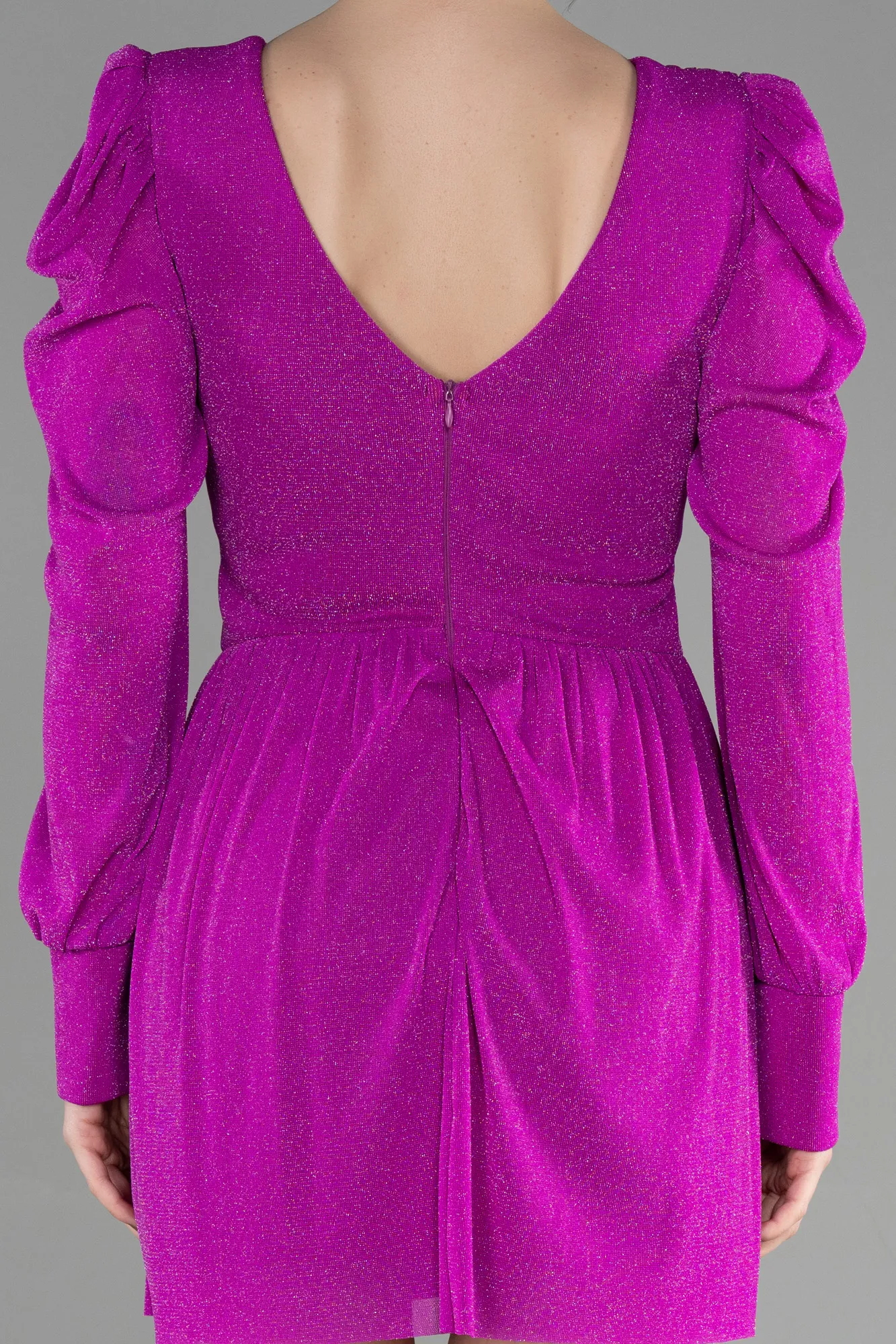 Fuchsia-Short Invitation Dress ABK1839