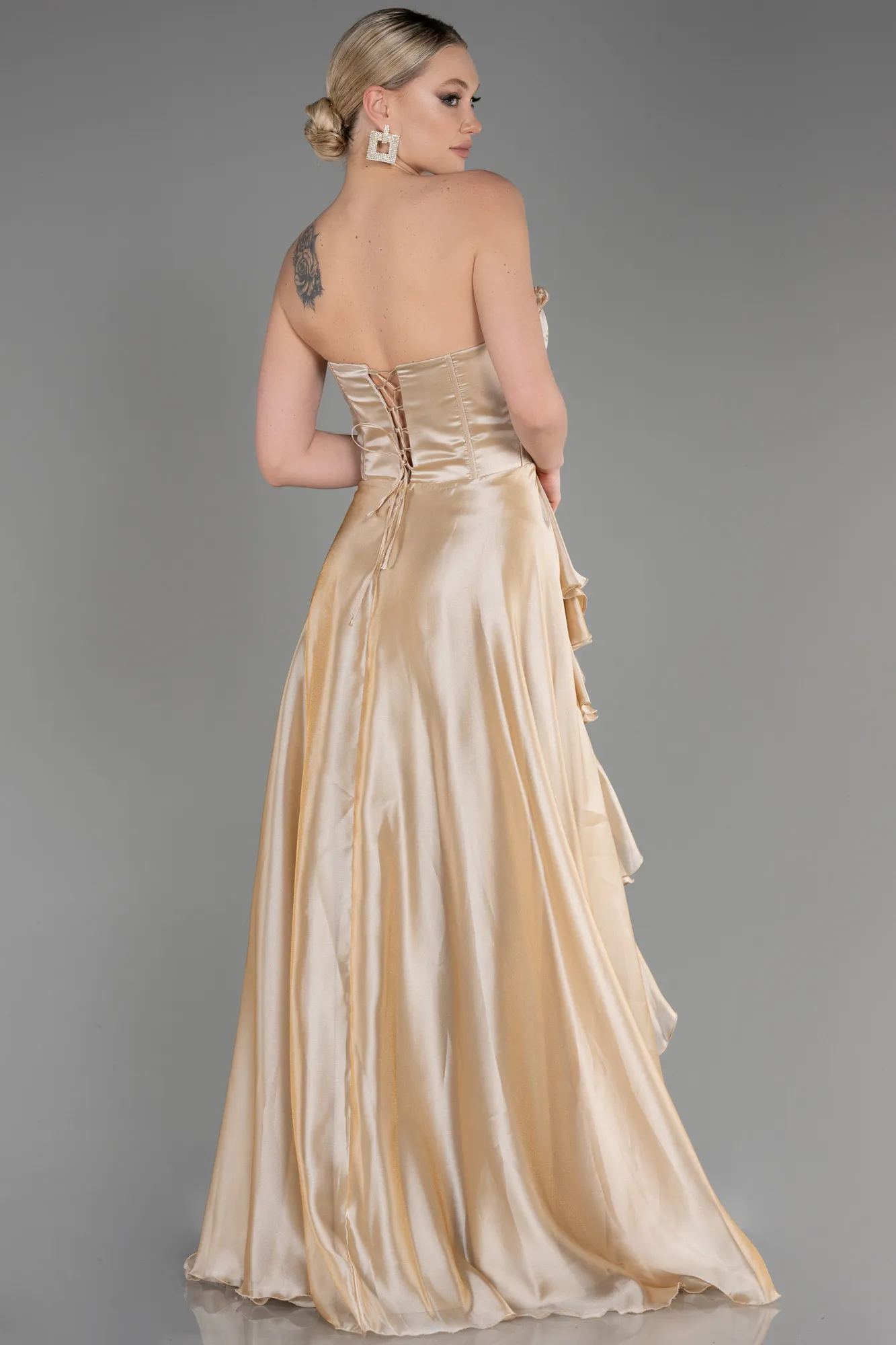 Gold-Long Evening Dress ABU3720