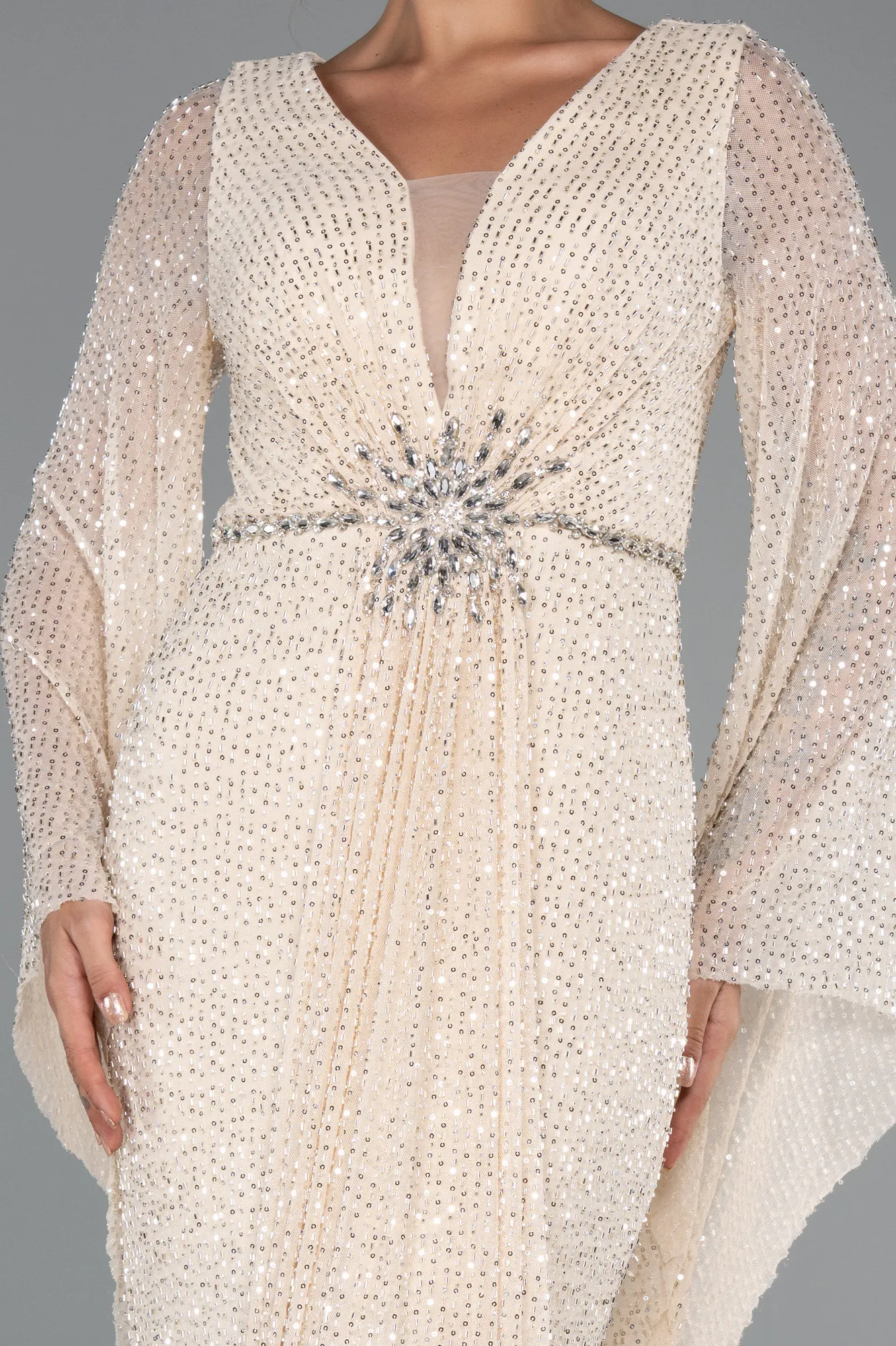 Gold-Long Evening Dress ABU5289