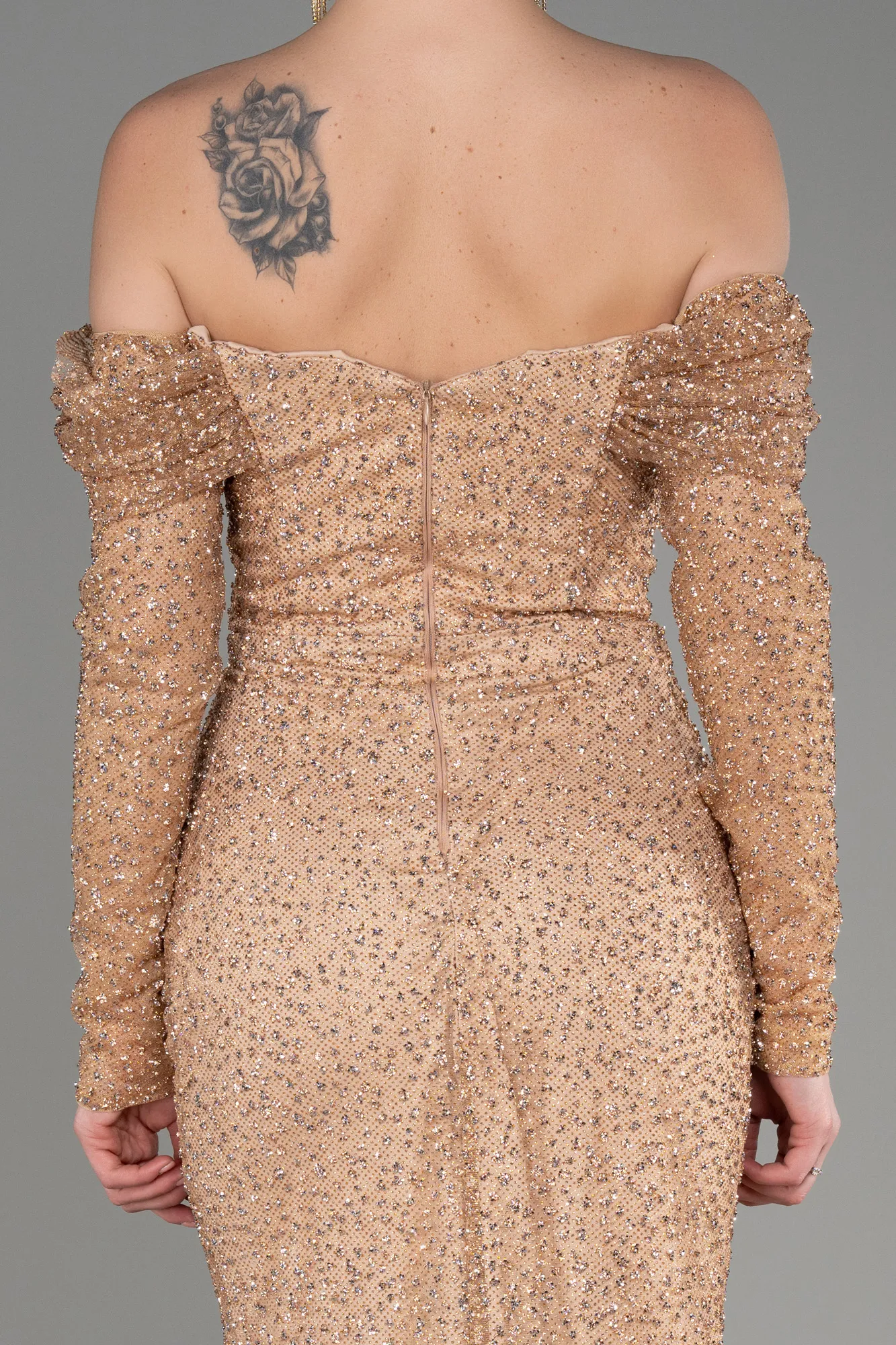 Gold-Long Mermaid Prom Dress ABU3777