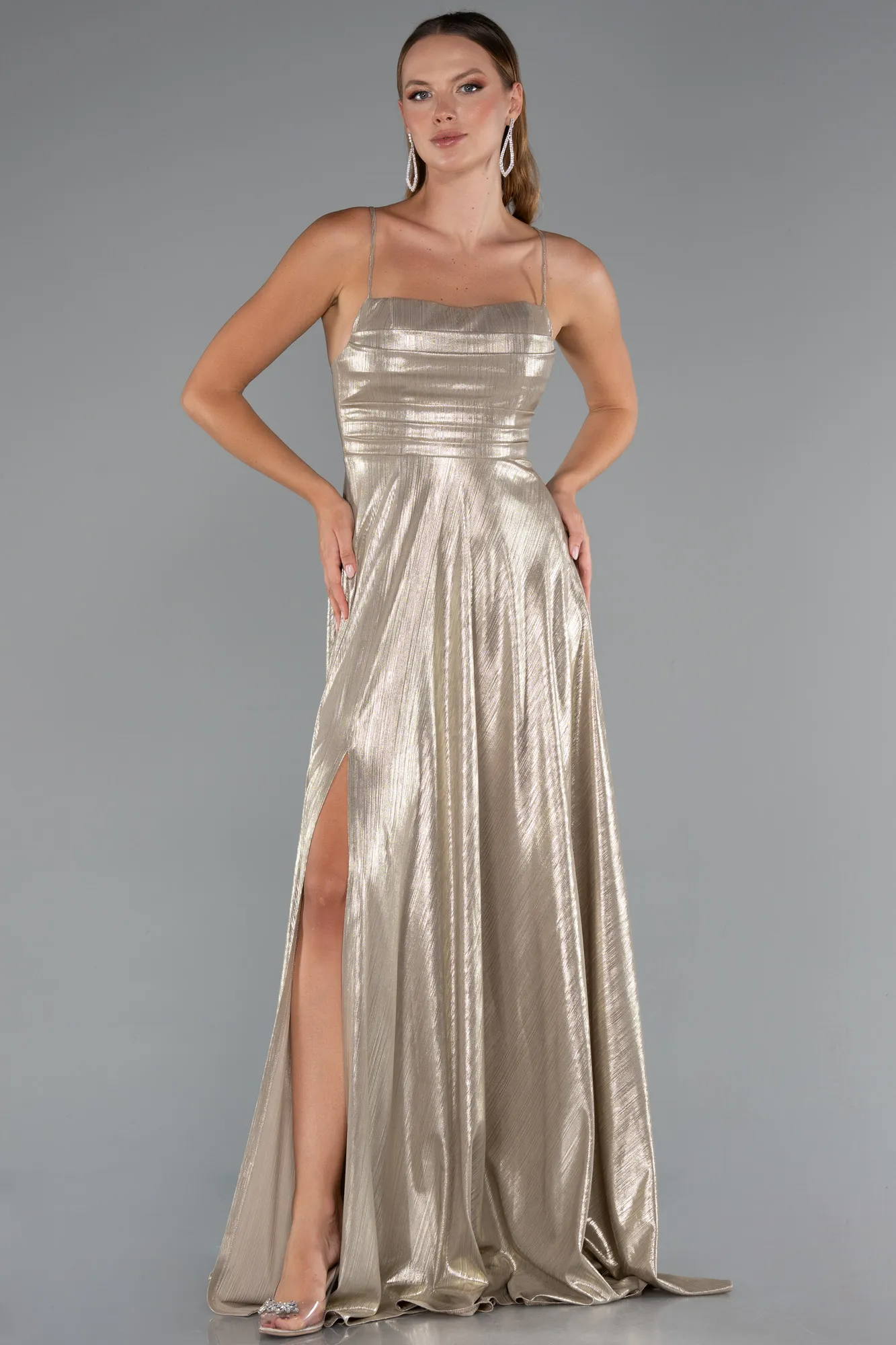 Gold-Long Prom Gown ABU4996