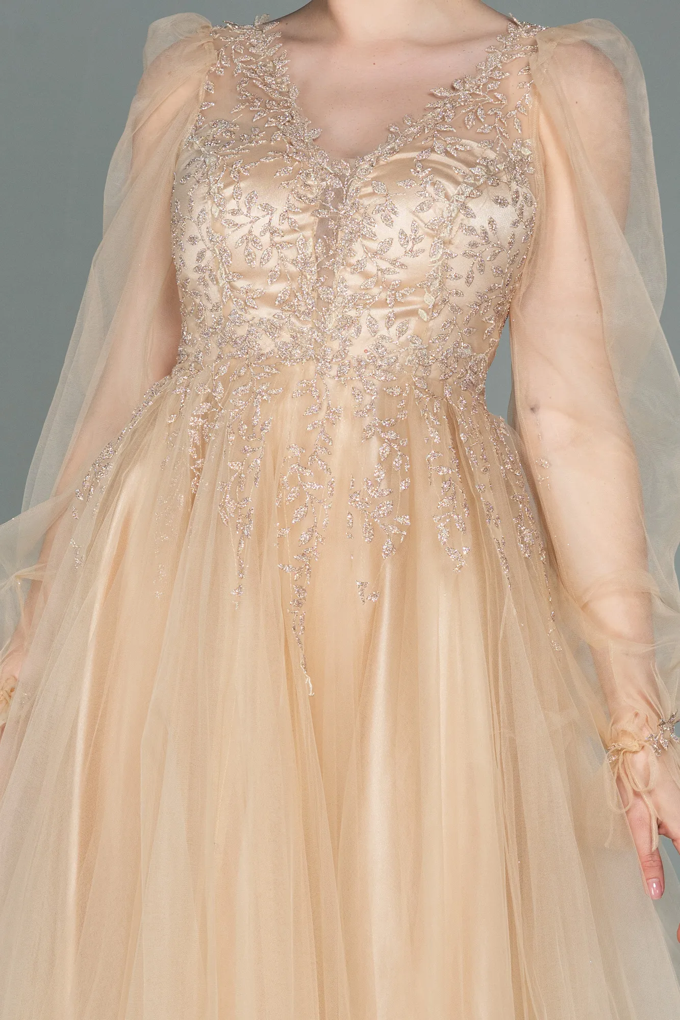 Gold-Midi Invitation Dress ABK1771