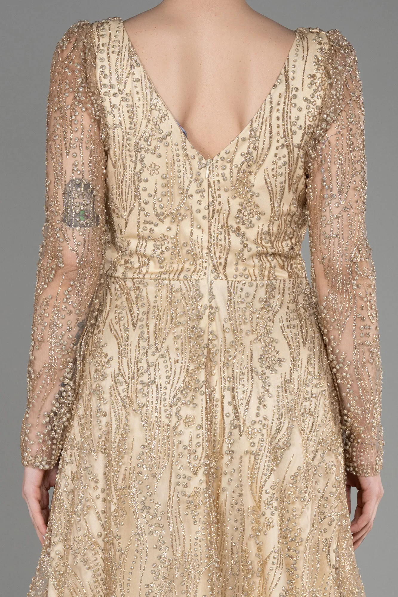 Gold-Midi Party Dress ABK1990