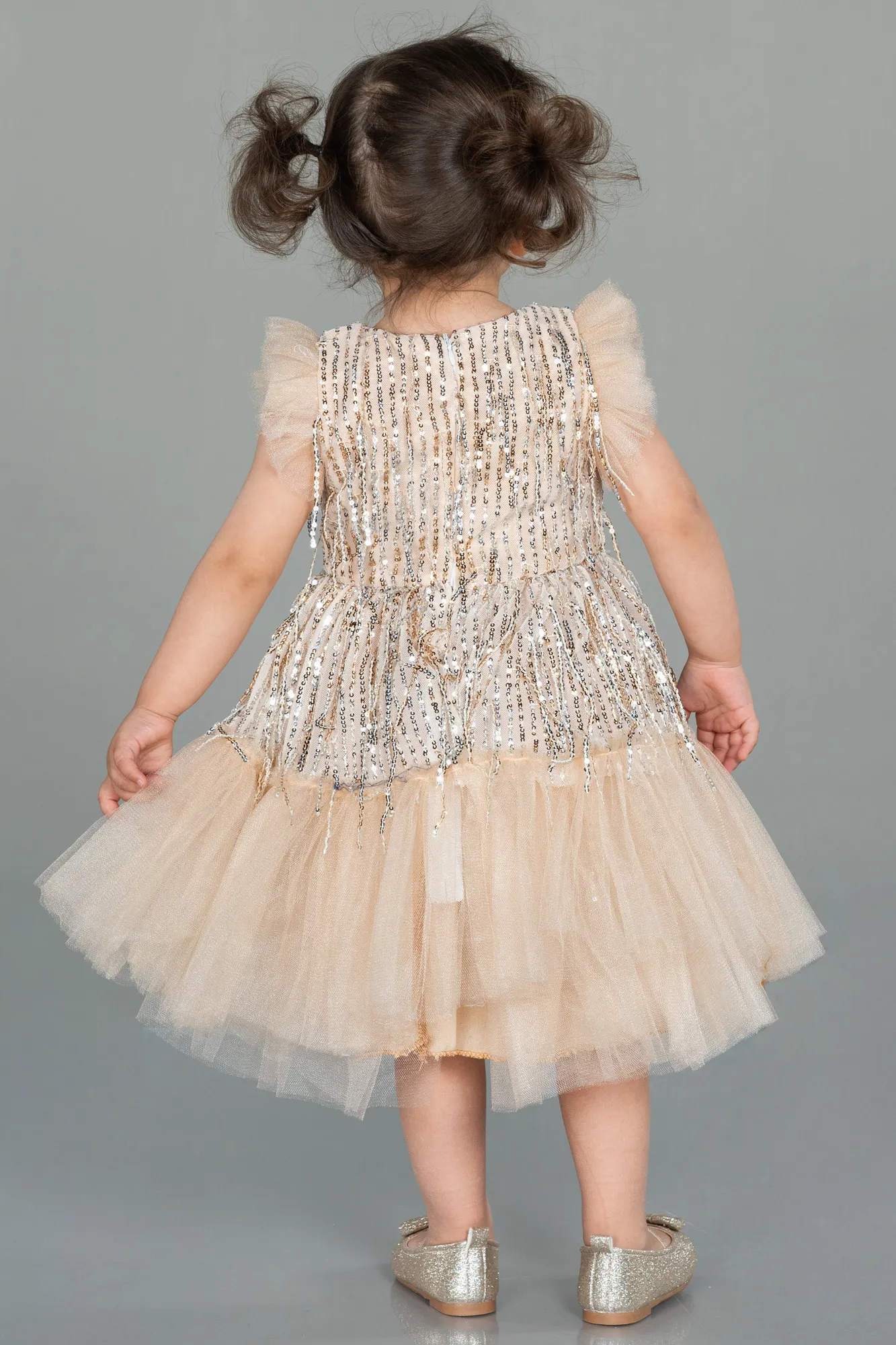 Gold-Midi Scaly Girl Dress ABK1718