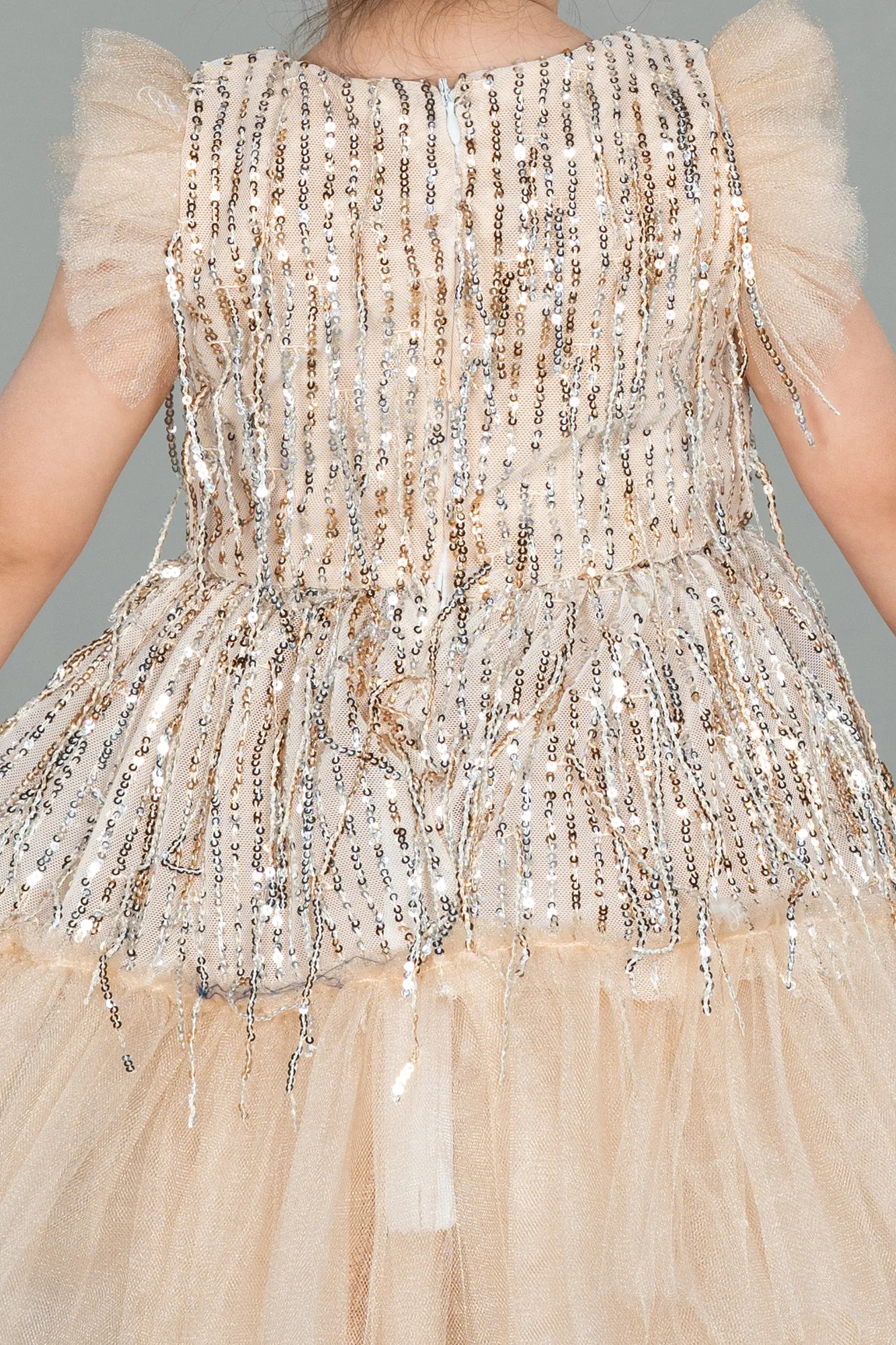 Gold-Midi Scaly Girl Dress ABK1718