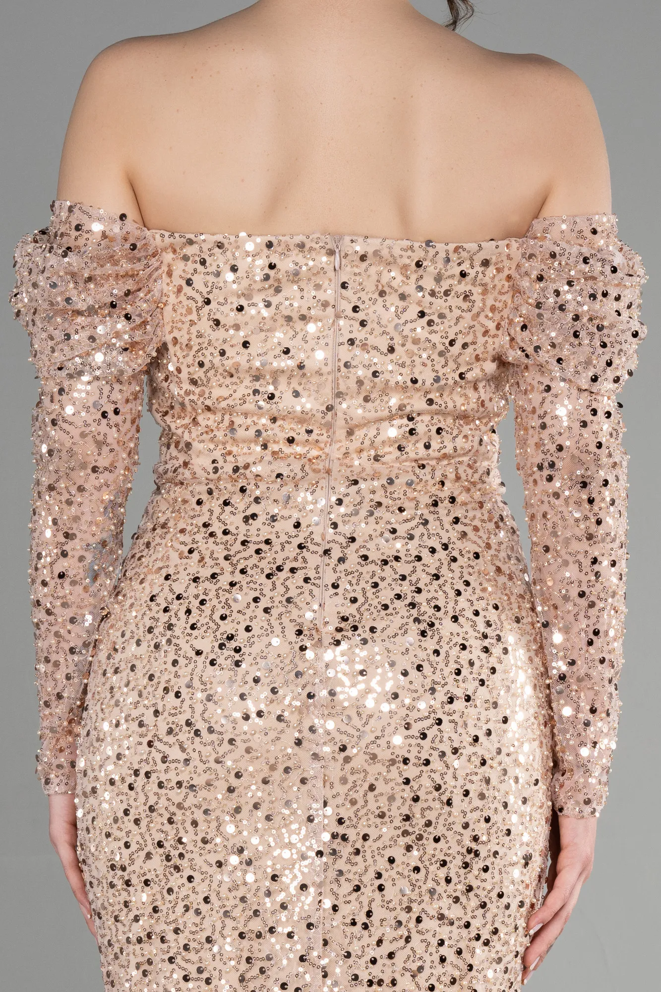 Gold-Midi Scaly Party Dress ABK1977