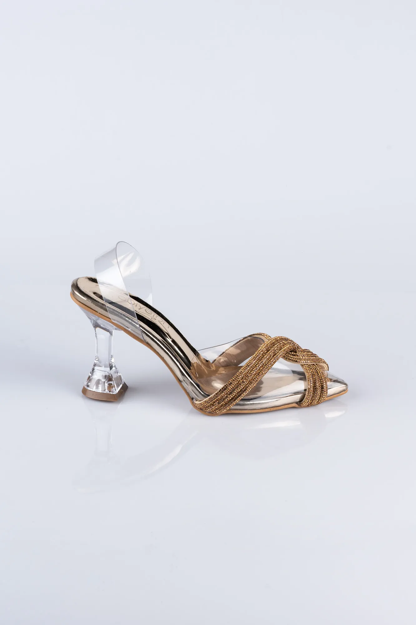 Gold-Mirror Evening Shoe AB1082