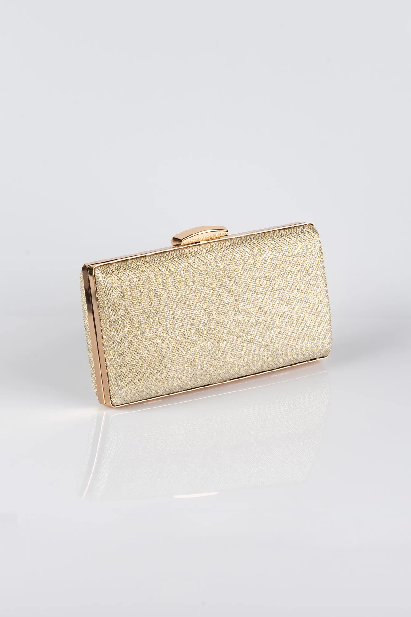 Gold-Silvery Box Bag V273