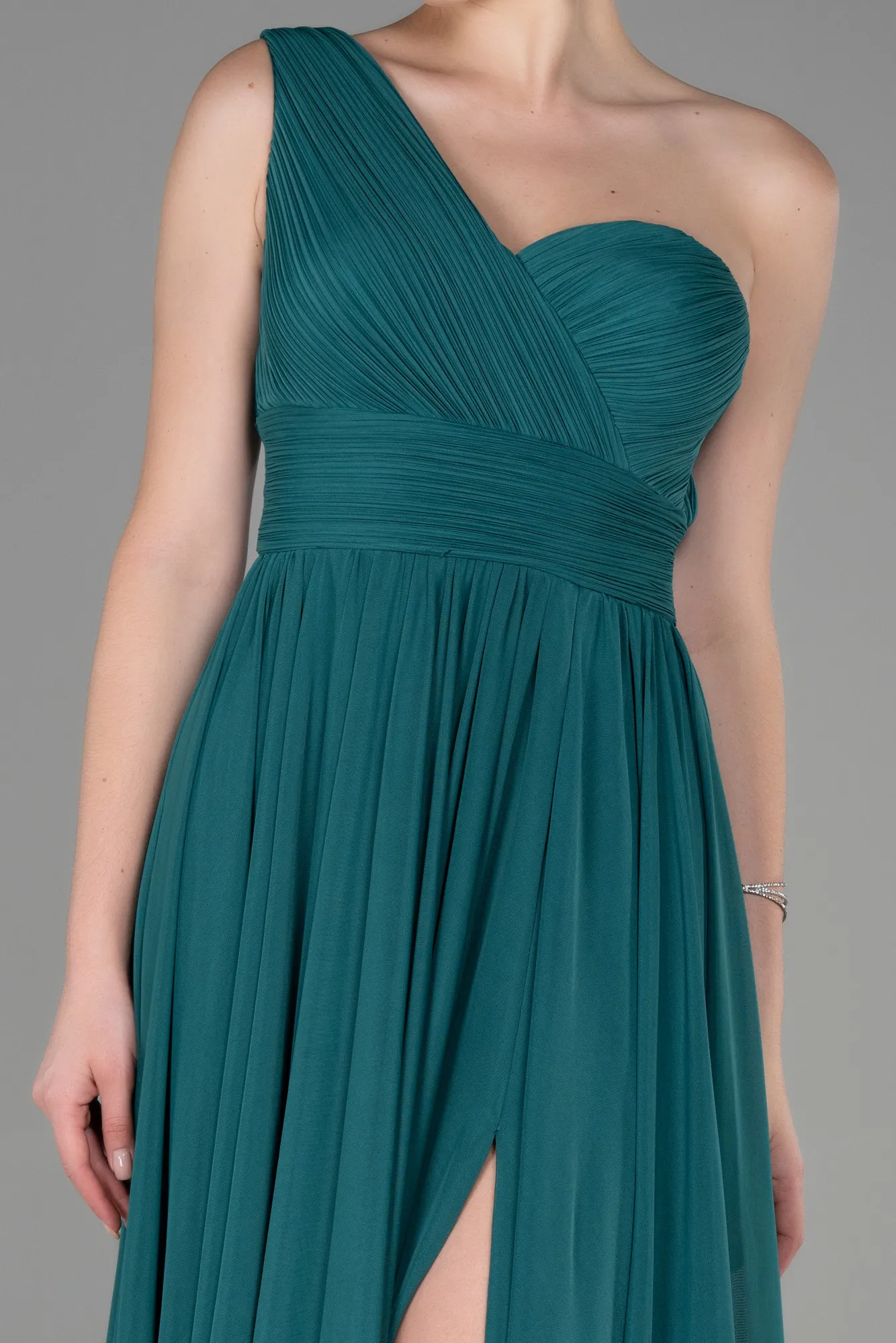 Green-Long Chiffon Evening Dress ABU3309