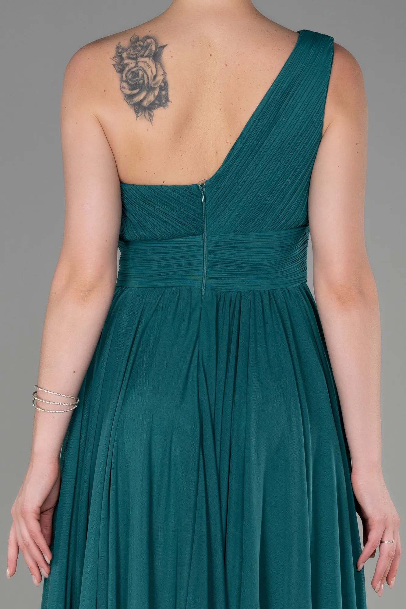 Green-Long Chiffon Evening Dress ABU3309