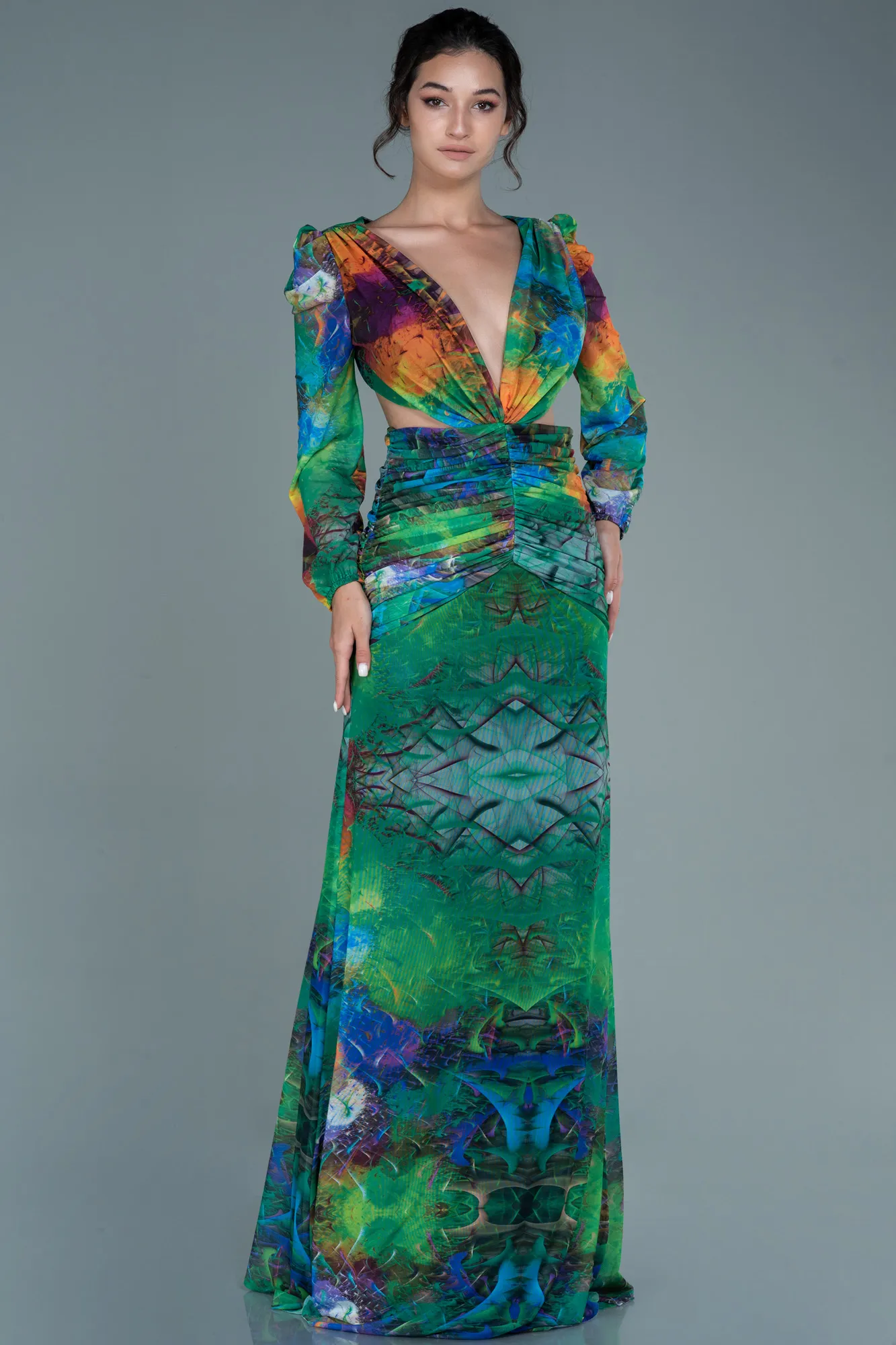 Green-Long Evening Dress ABU2637