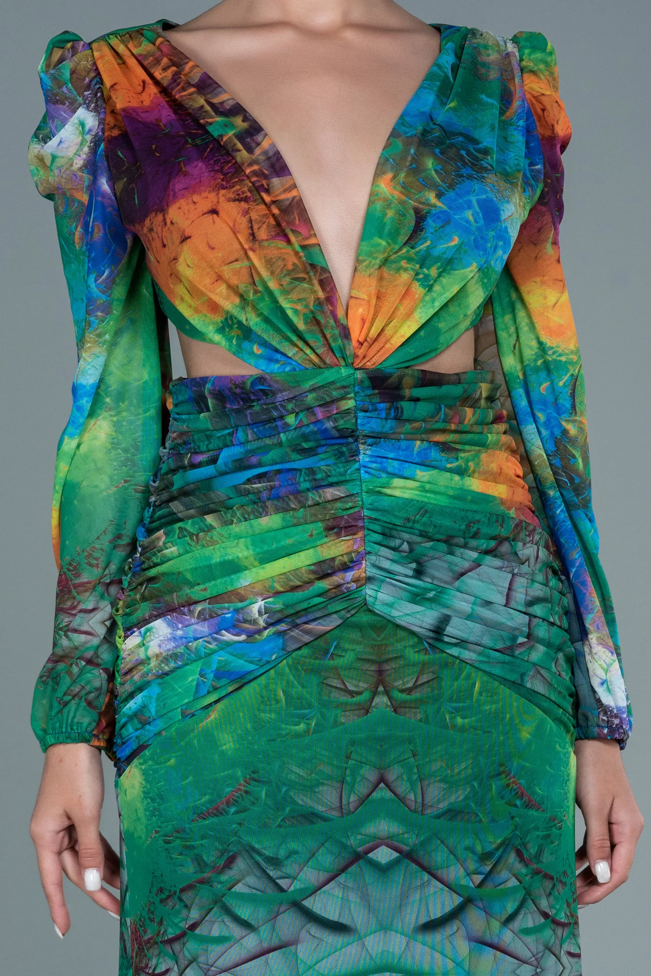 Green-Long Evening Dress ABU2637