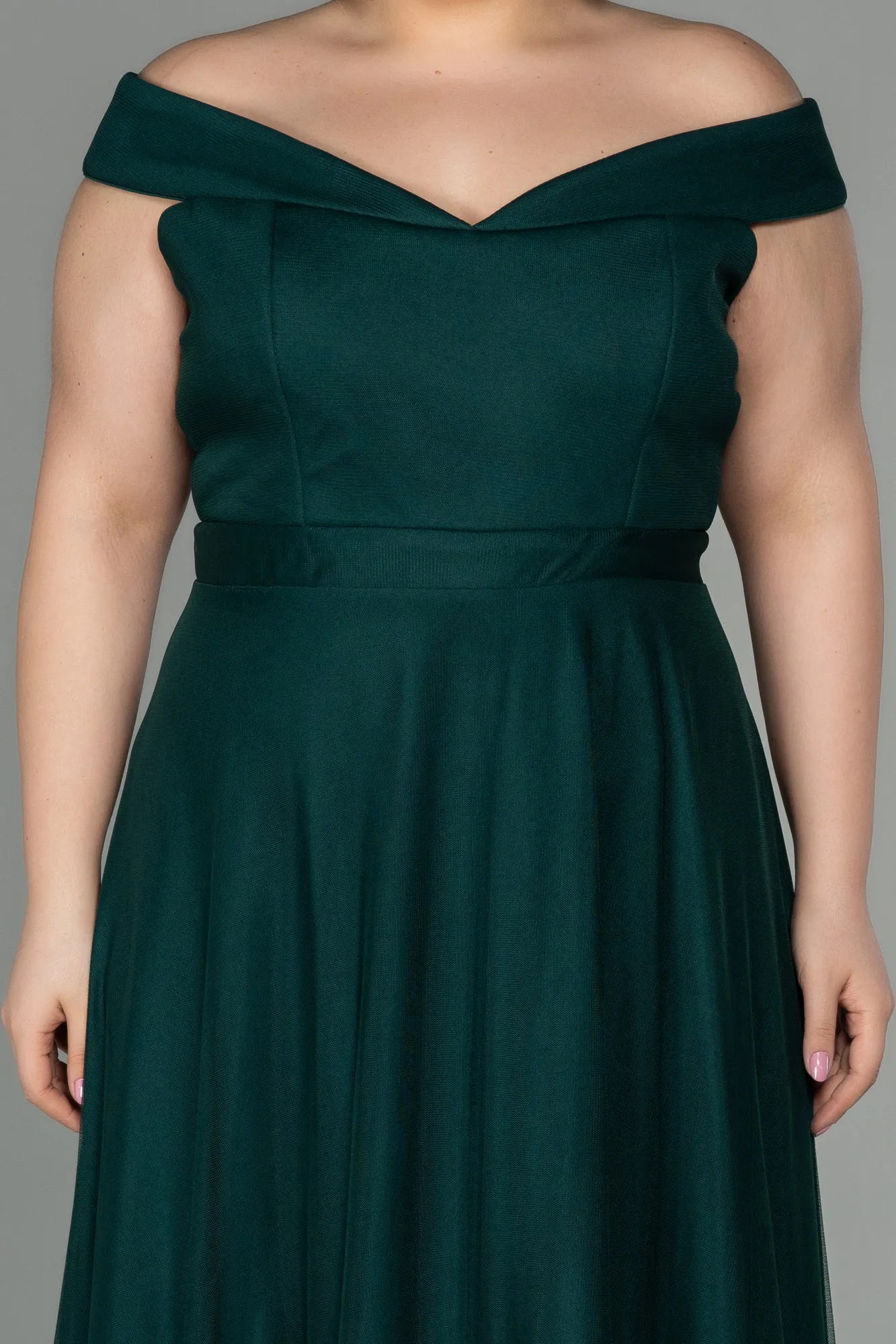 Green-Long Oversized Evening Dress ABU020