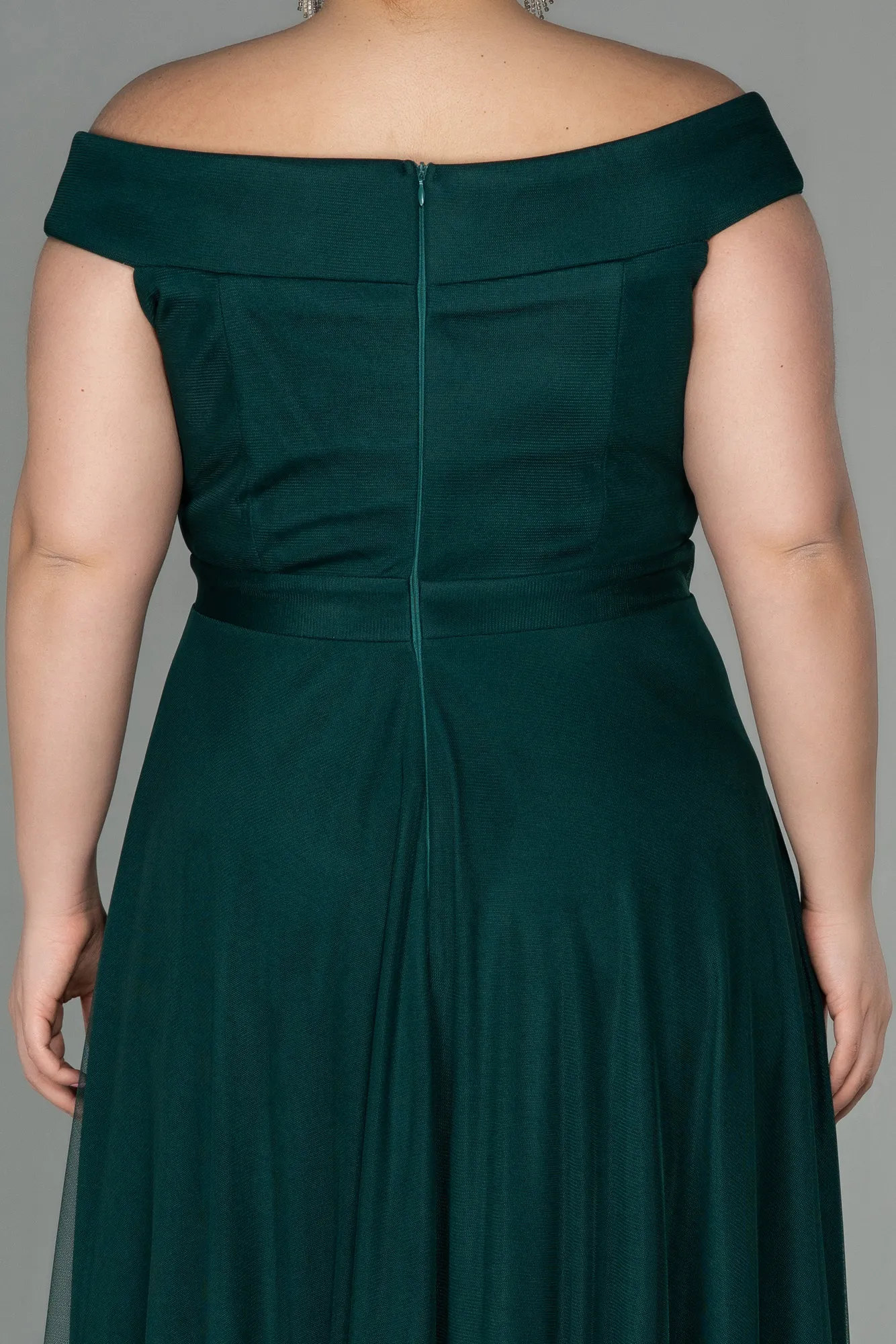 Green-Long Oversized Evening Dress ABU020