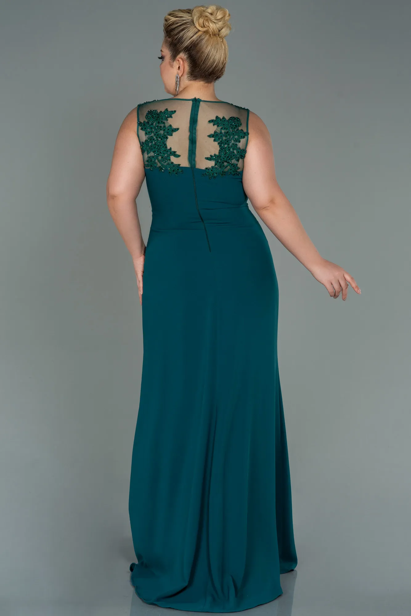 Green-Long Plus Size Evening Dress ABU1870