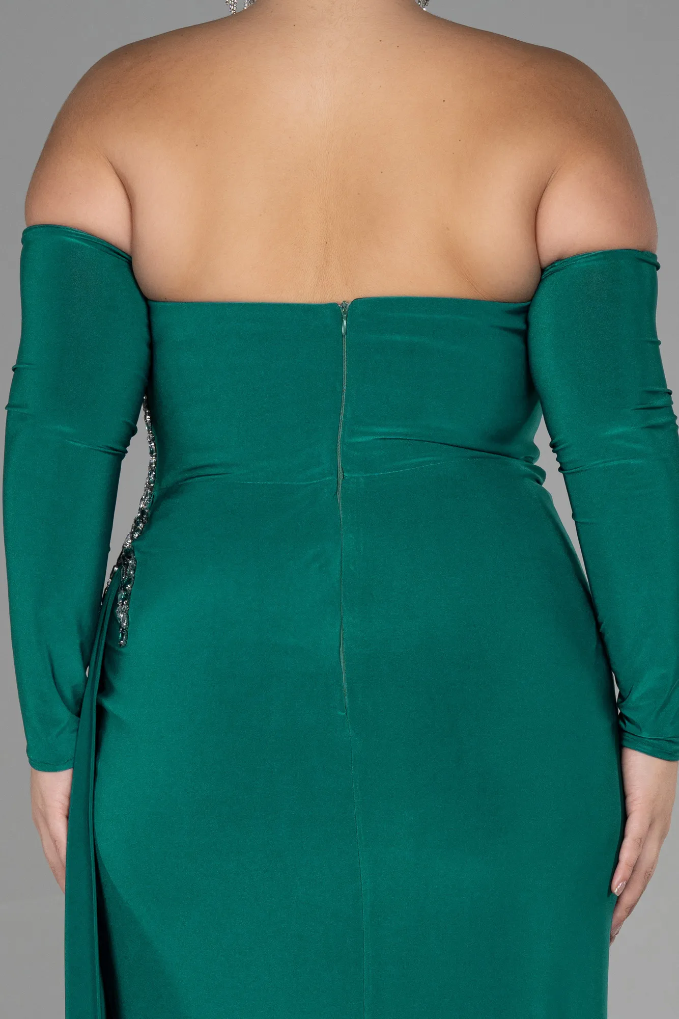 Green-Long Plus Size Evening Dress ABU3352