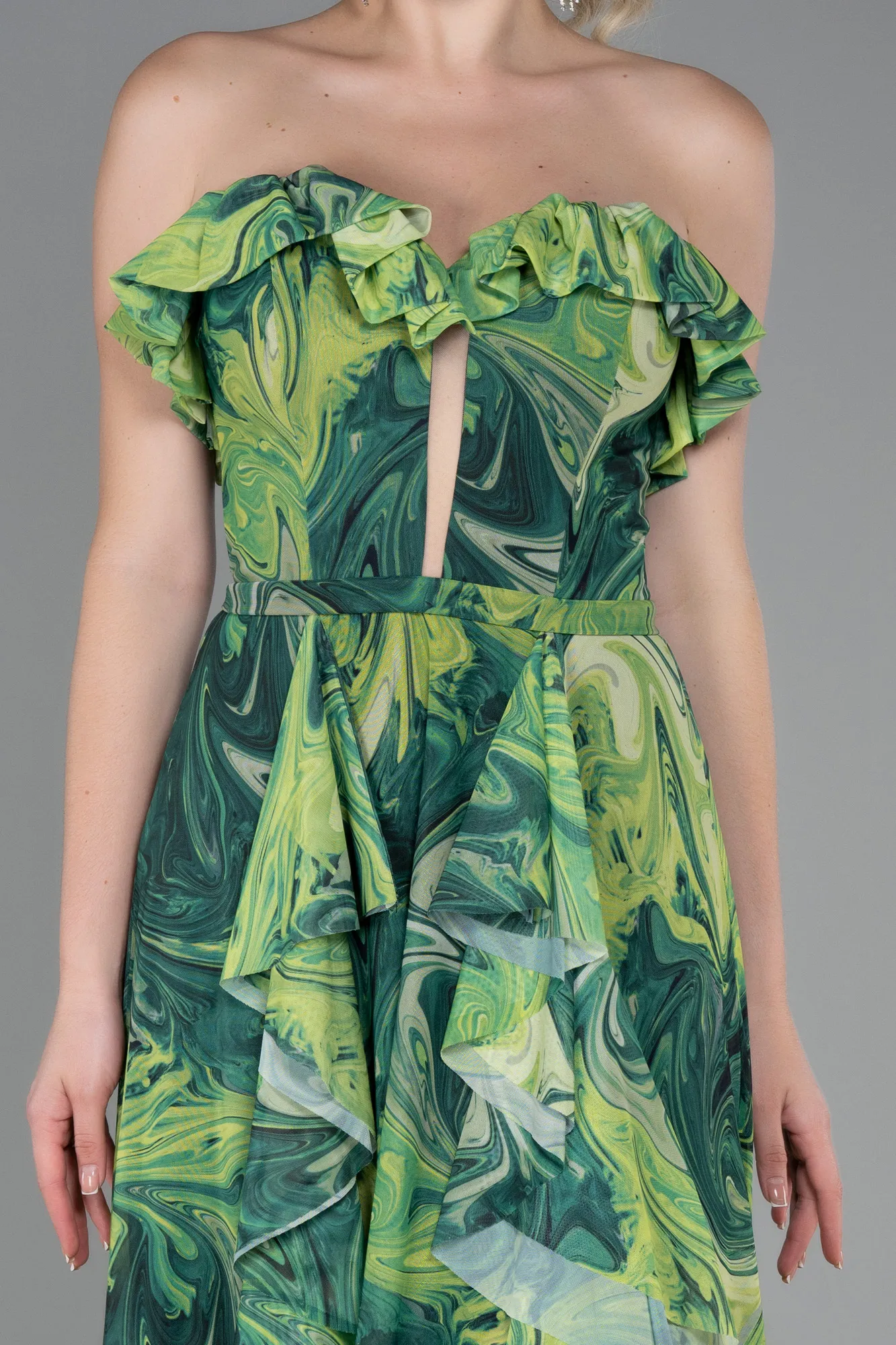 Green-Long Prom Gown ABU3086