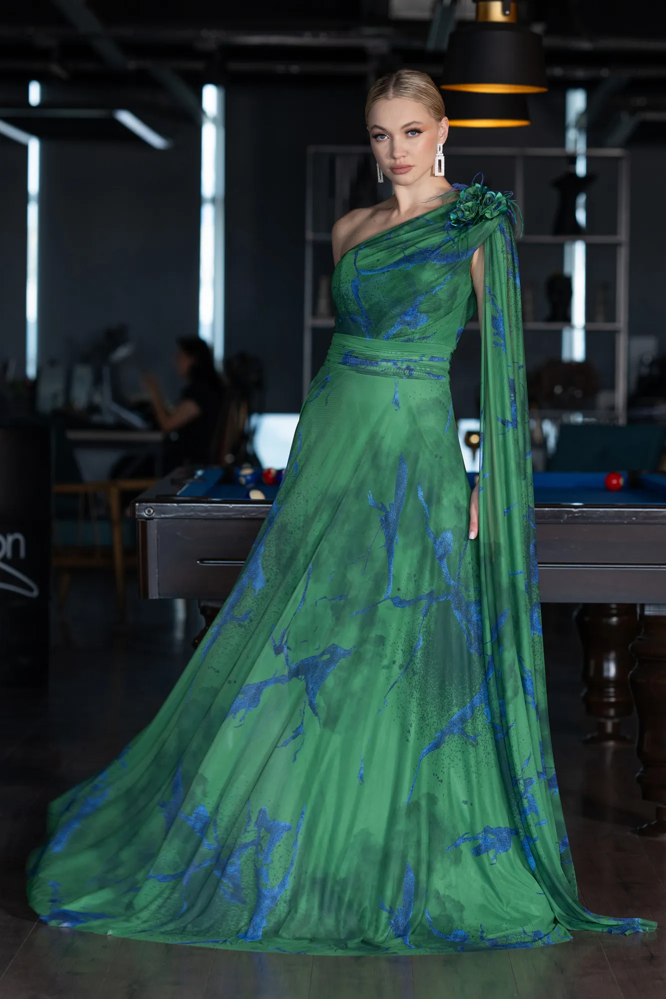 Green-Long Prom Gown ABU3773