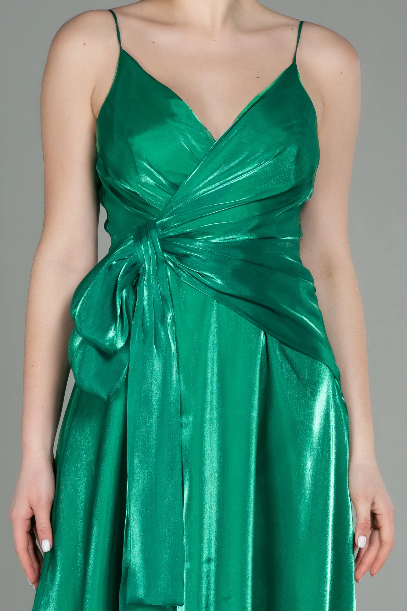 Green-Midi Chiffon Invitation Dress ABK1669