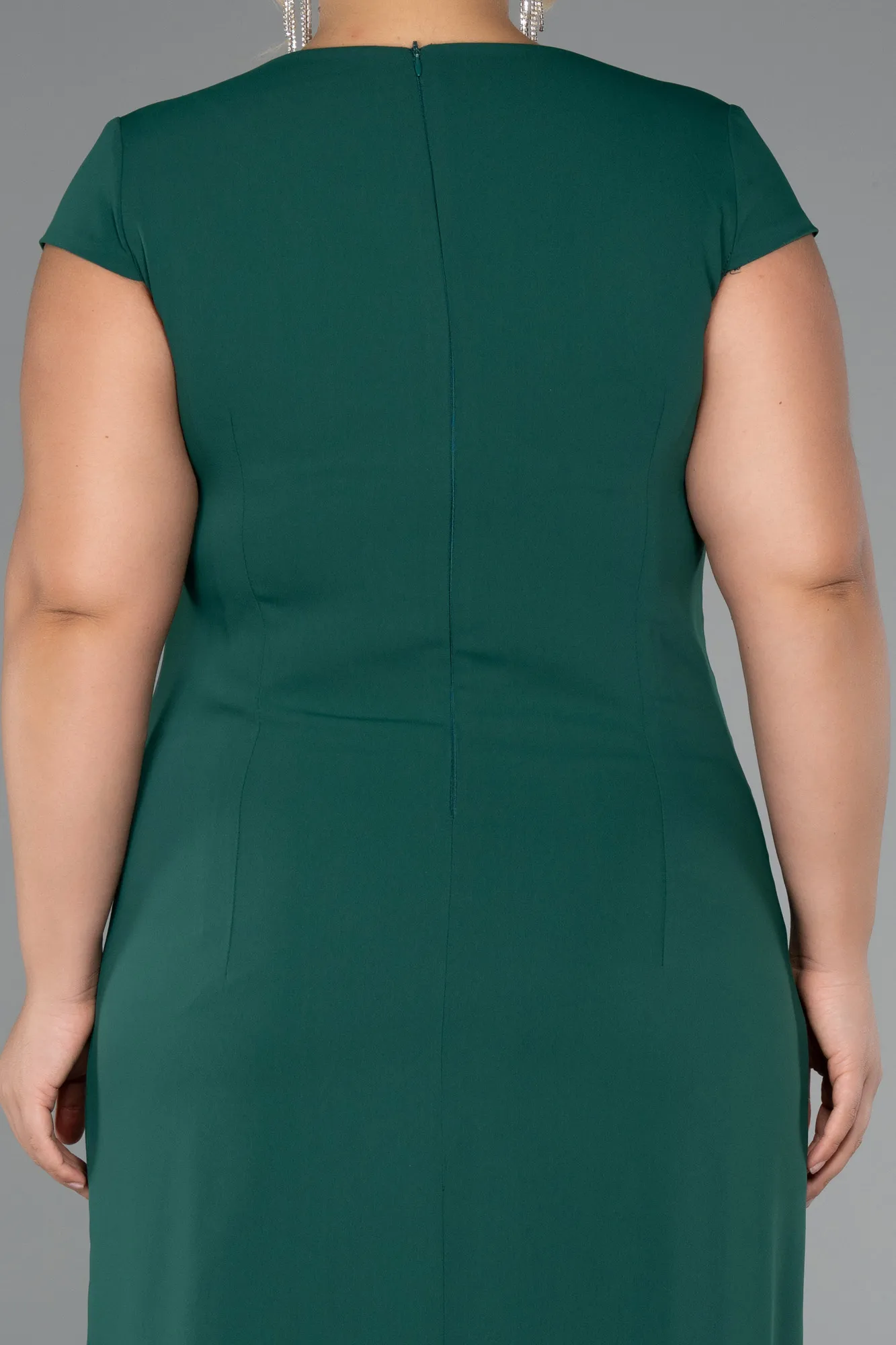 Green-Midi Plus Size Cocktail Dress ABK2445