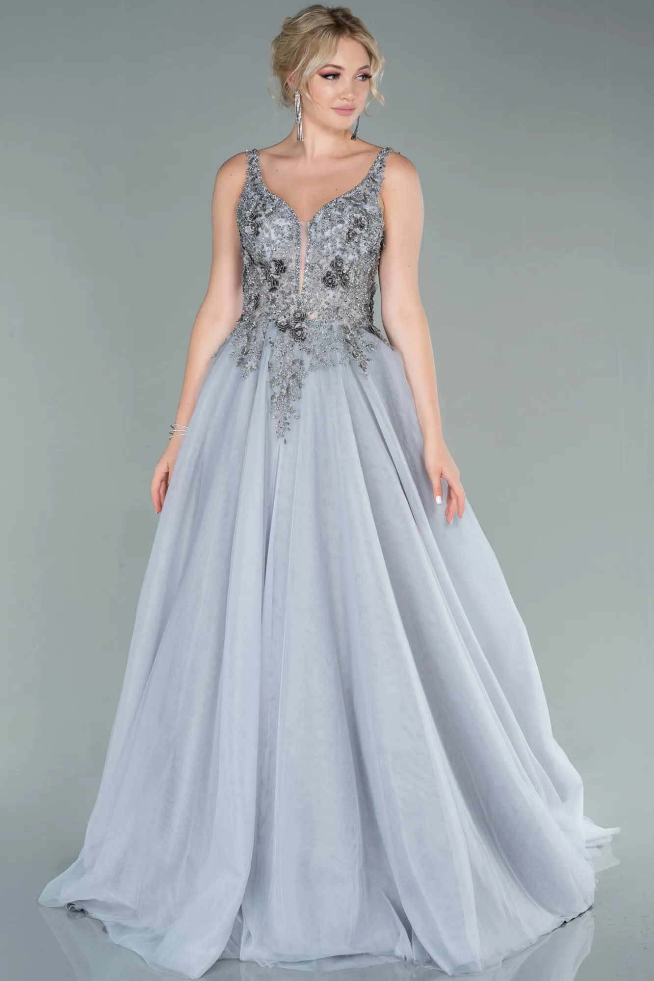 Grey-Long Haute Couture ABU2091