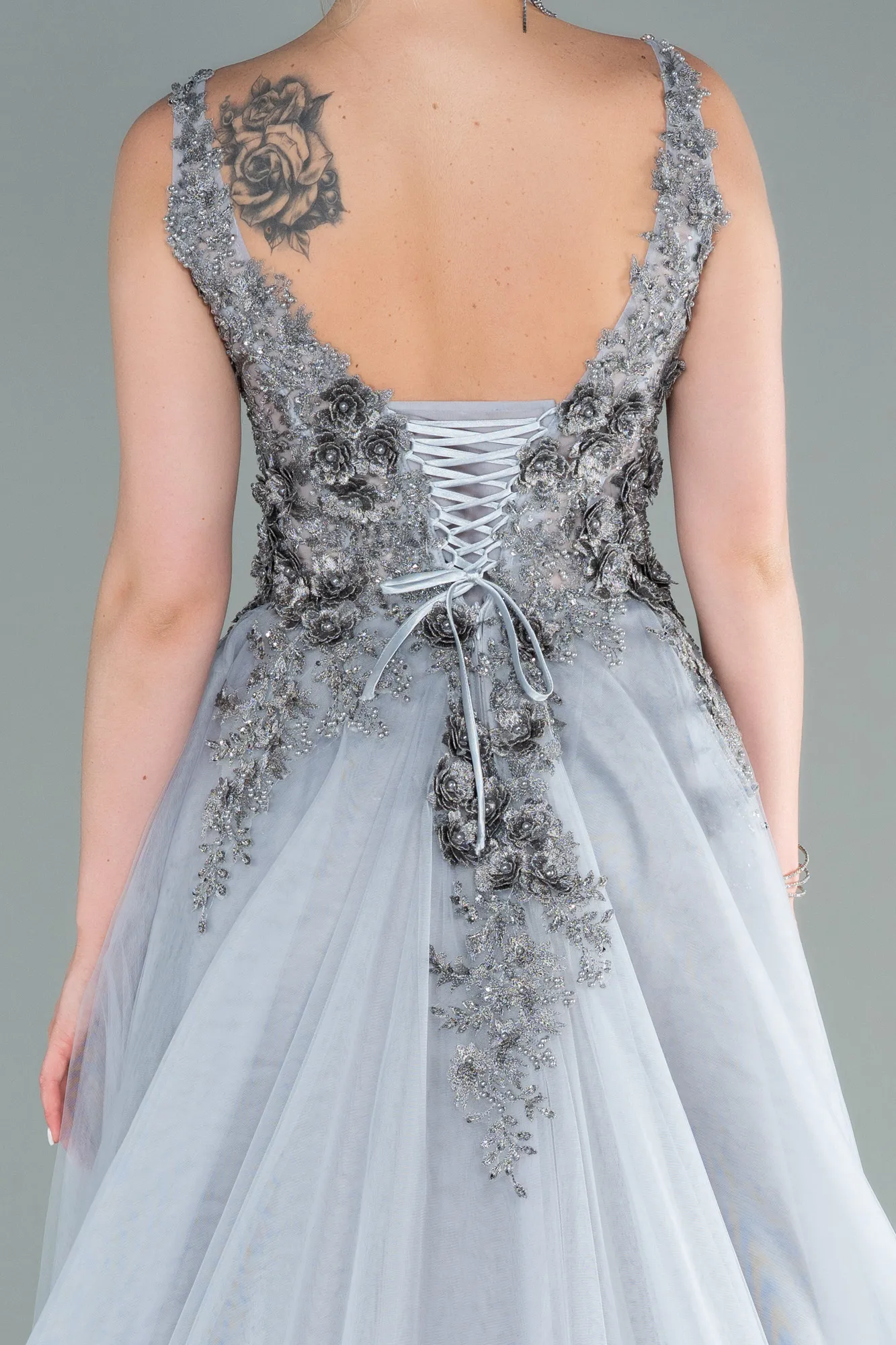 Grey-Long Haute Couture ABU2091