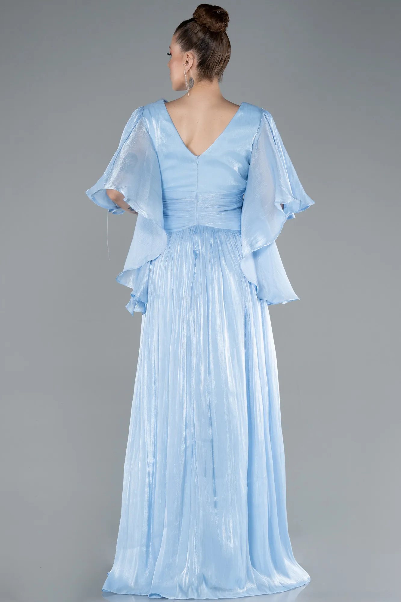 Ice Blue-Long Chiffon Evening Dress ABU4922