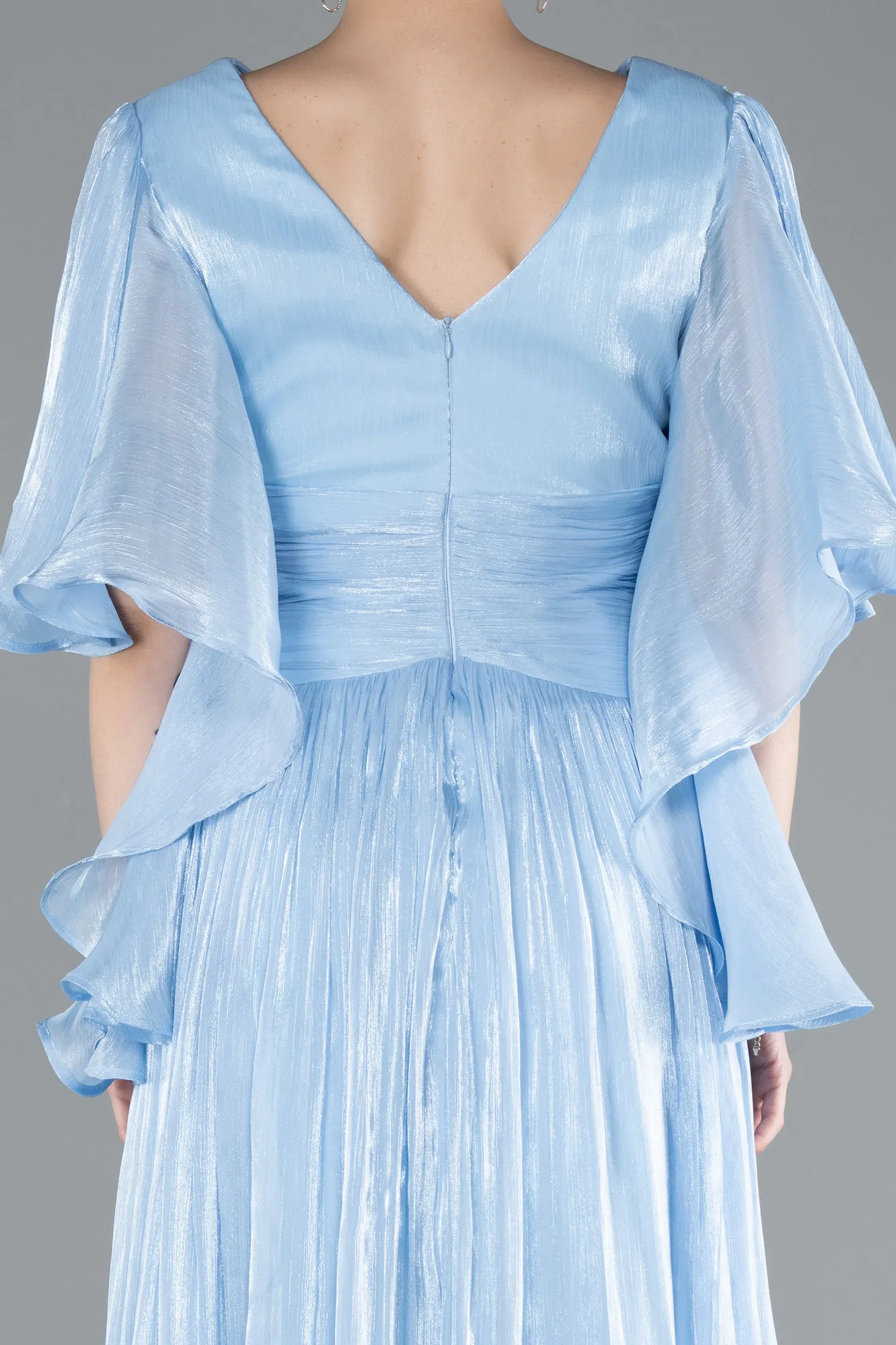 Ice Blue-Long Chiffon Evening Dress ABU4922