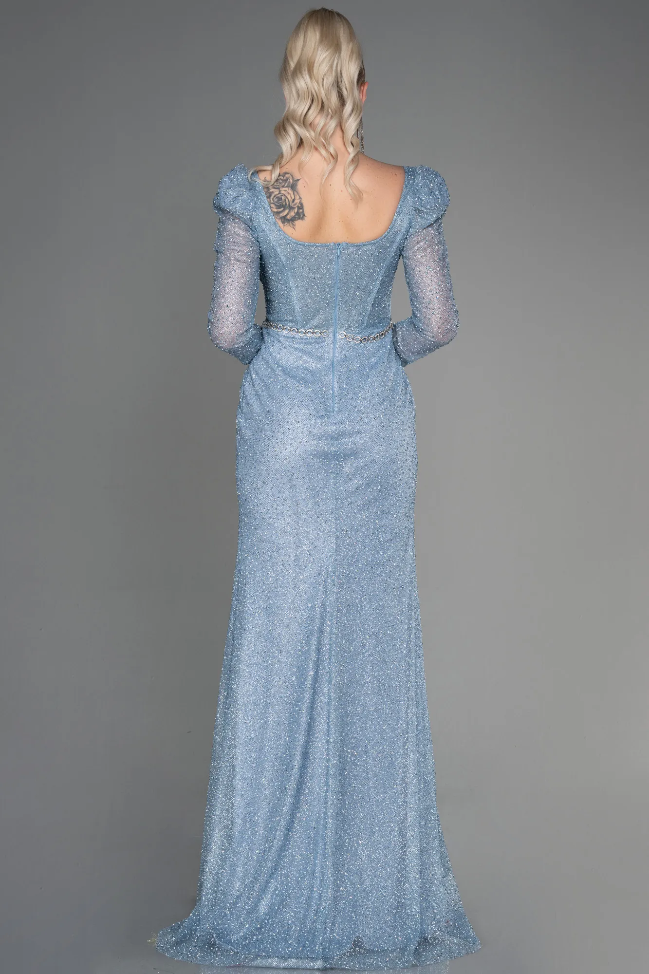 Ice Blue-Long Evening Dress ABU2996
